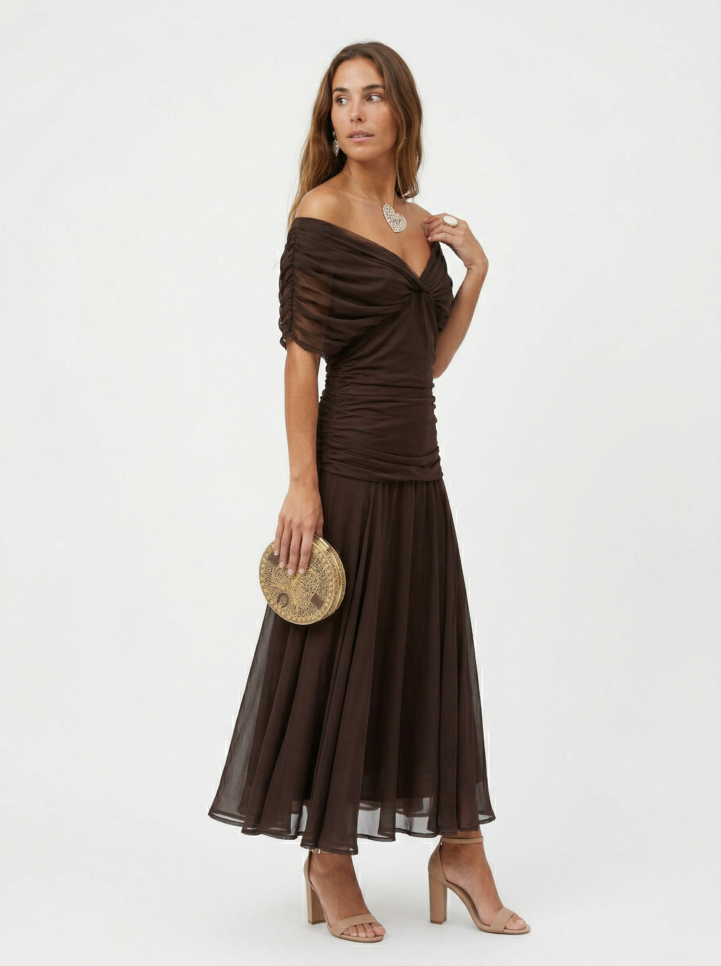 Nora | Long V-neck dress