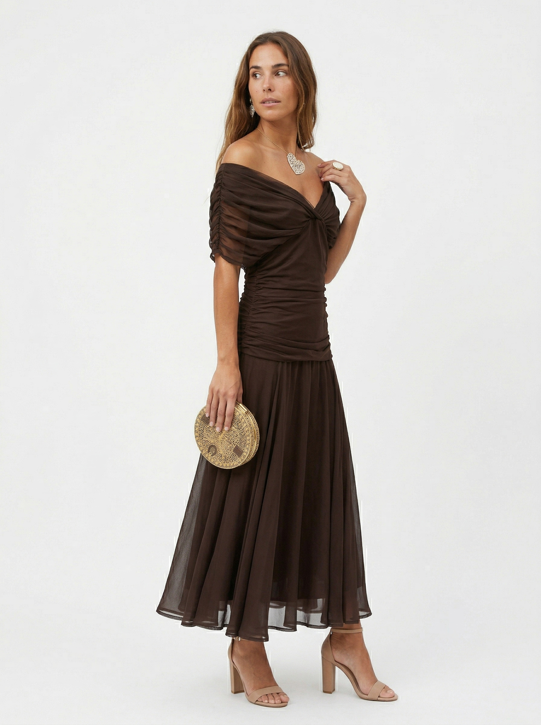 Nora | Long V-neck dress