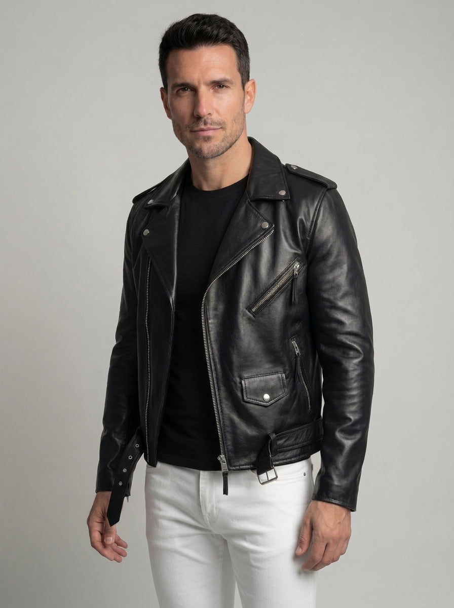 Austin | Leather Bomber Jacket