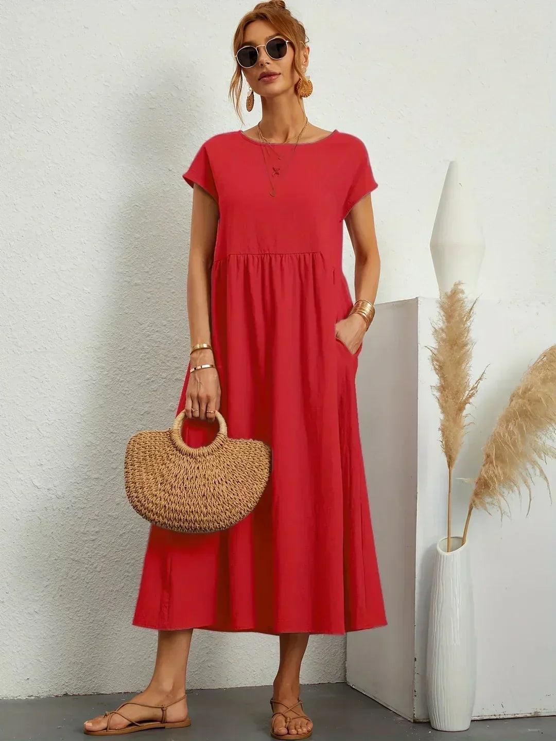 Gabriela | Vestido midi fluido atemporal