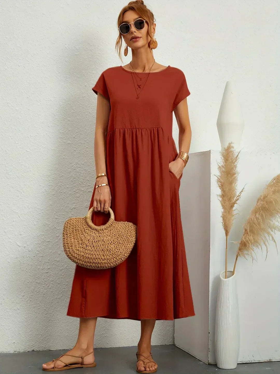 Gabriela | Vestido midi fluido atemporal