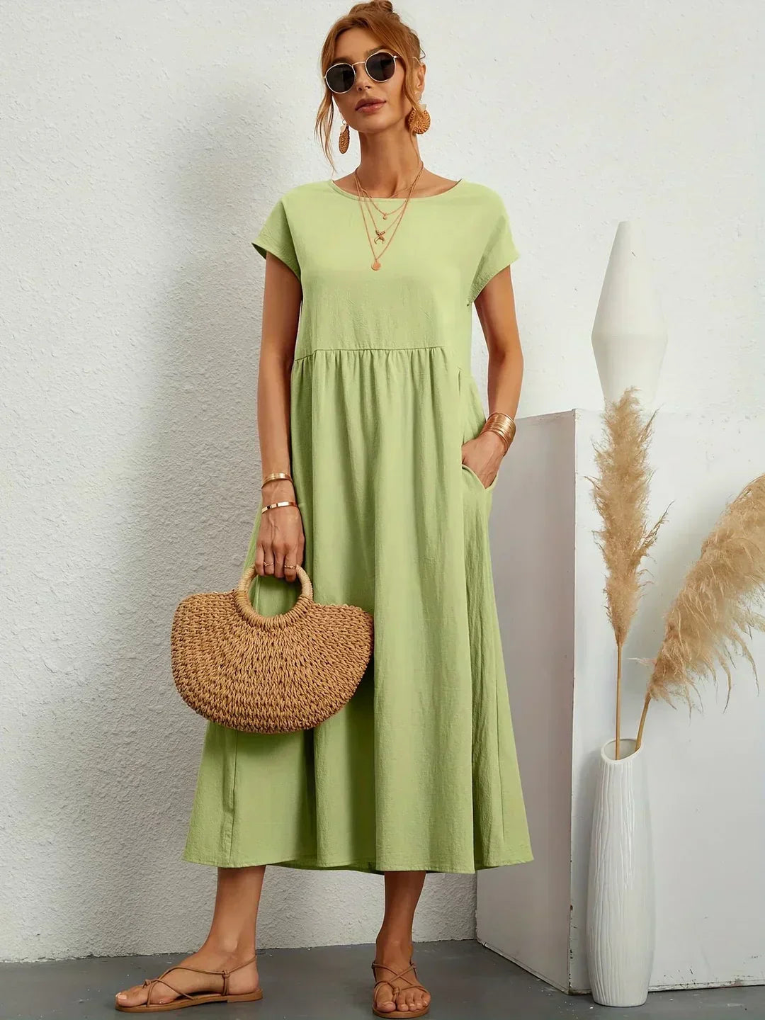 Gabriela | Vestido midi fluido atemporal