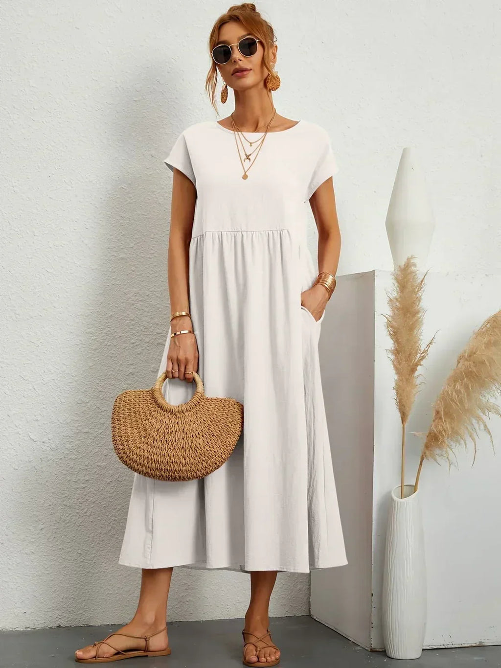 Gabriela | Timeless flowing midi dress