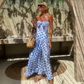 Amore Capri Heart Print Swimsuit and Maxi Skirt Set