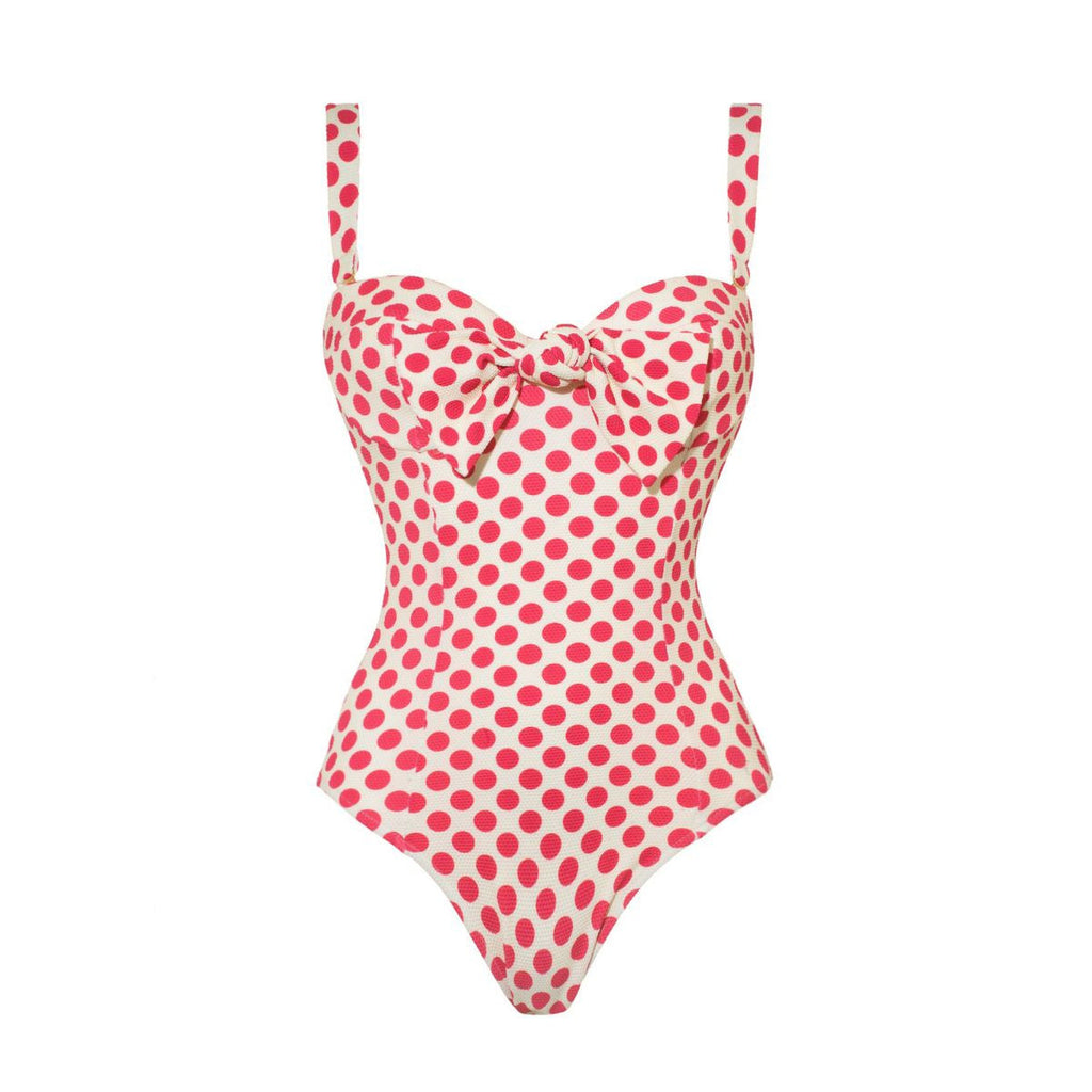 Amore Capri Heart Print Swimsuit and Maxi Skirt Set