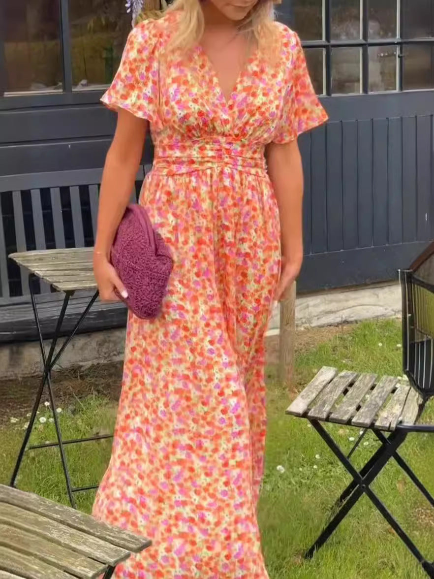 Elis | Vestido largo y vaporoso con estampado floral