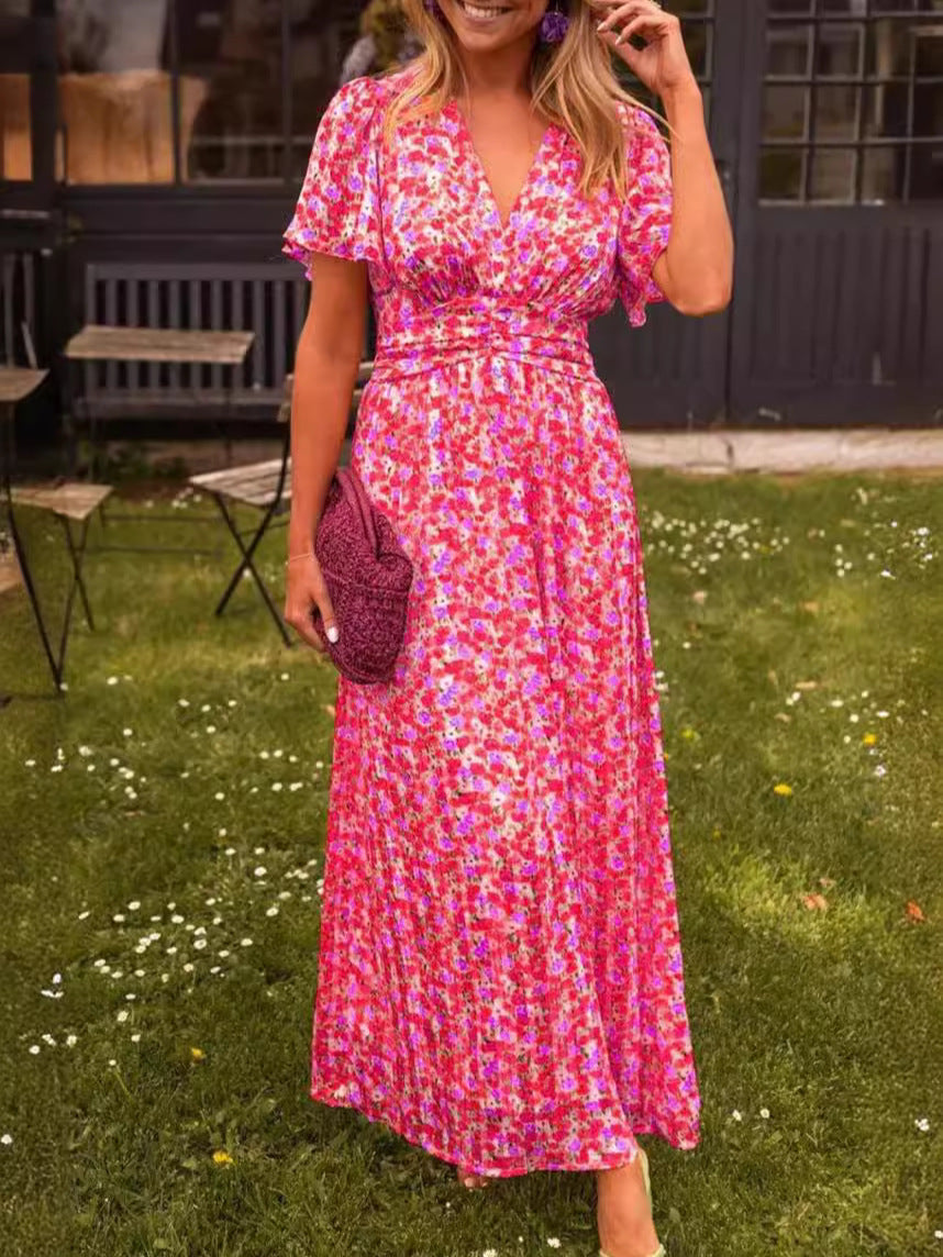 Elis | Vestido largo y vaporoso con estampado floral