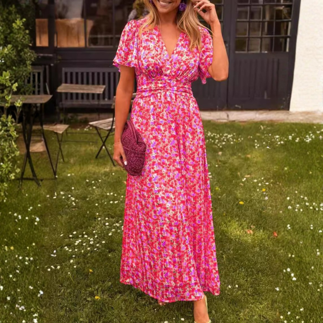 Elis | Vestido largo y vaporoso con estampado floral