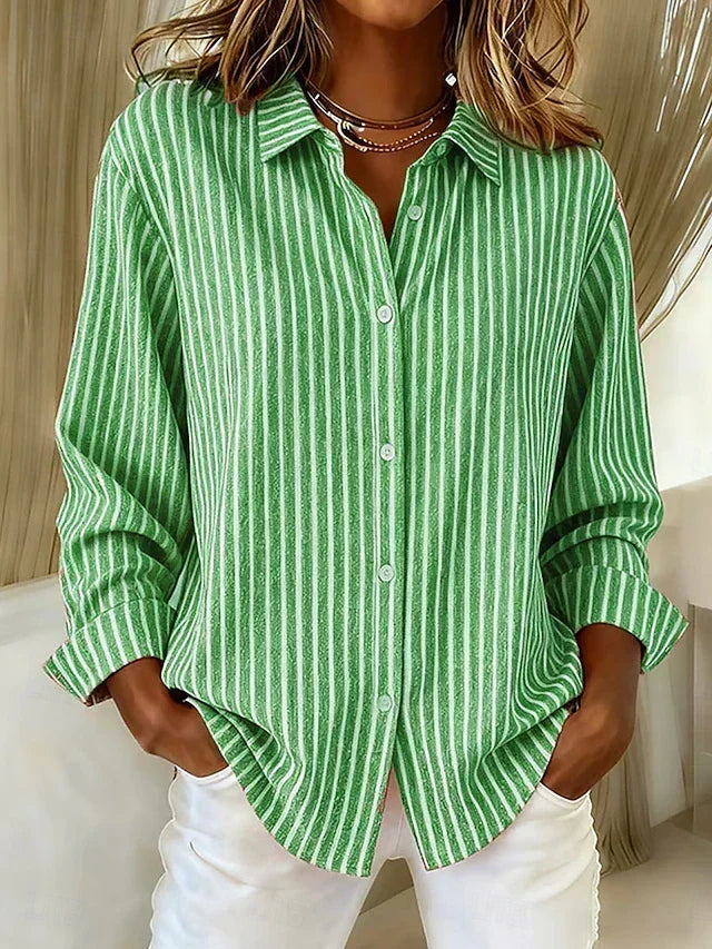 Jacqueline™ | Camisa de Rayas con Botones