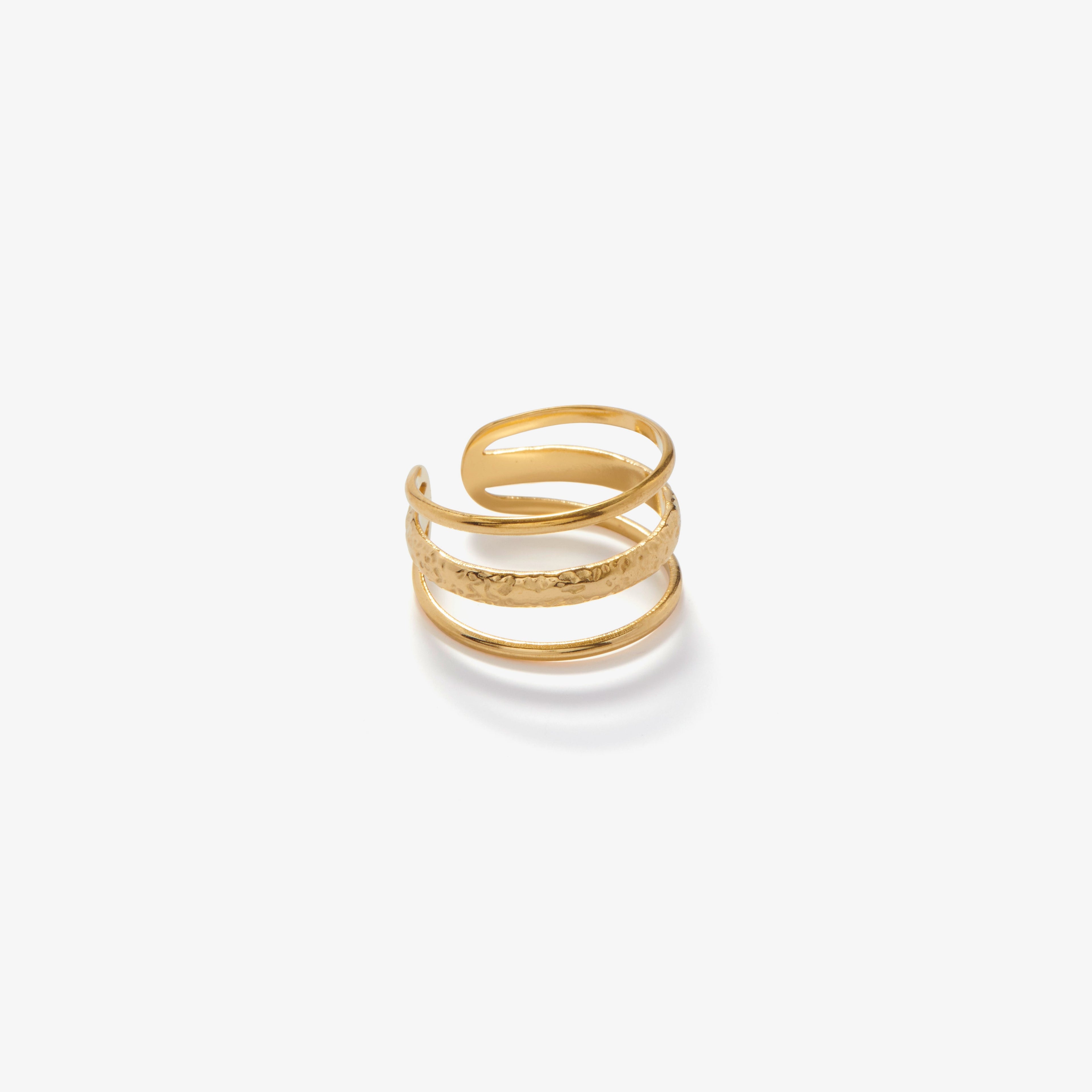 Three-piece oil ring