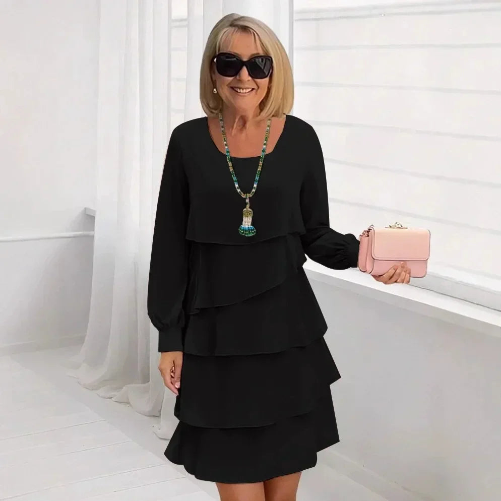 Madelein | Vestido elegante y vaporoso con volantes