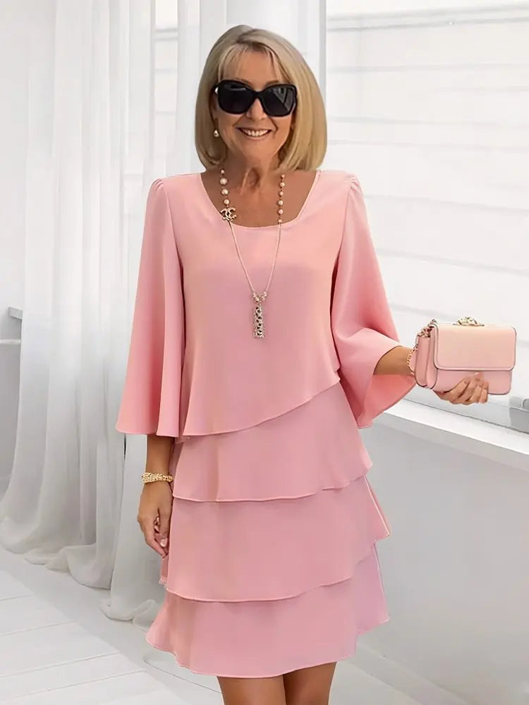 Maria | Vestido elegante y vaporoso con volantes