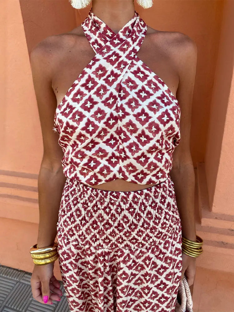 Conjunto Leyre Sofisticación Off-Shoulder y Volantes en Cascada