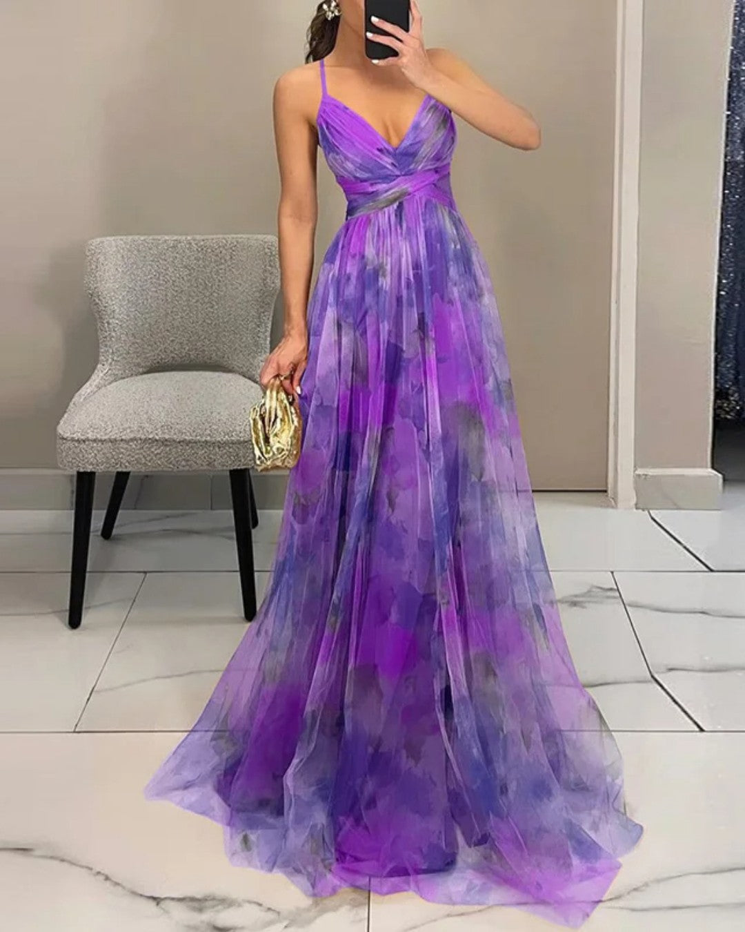Giselle | Elegant Floral Long Dress