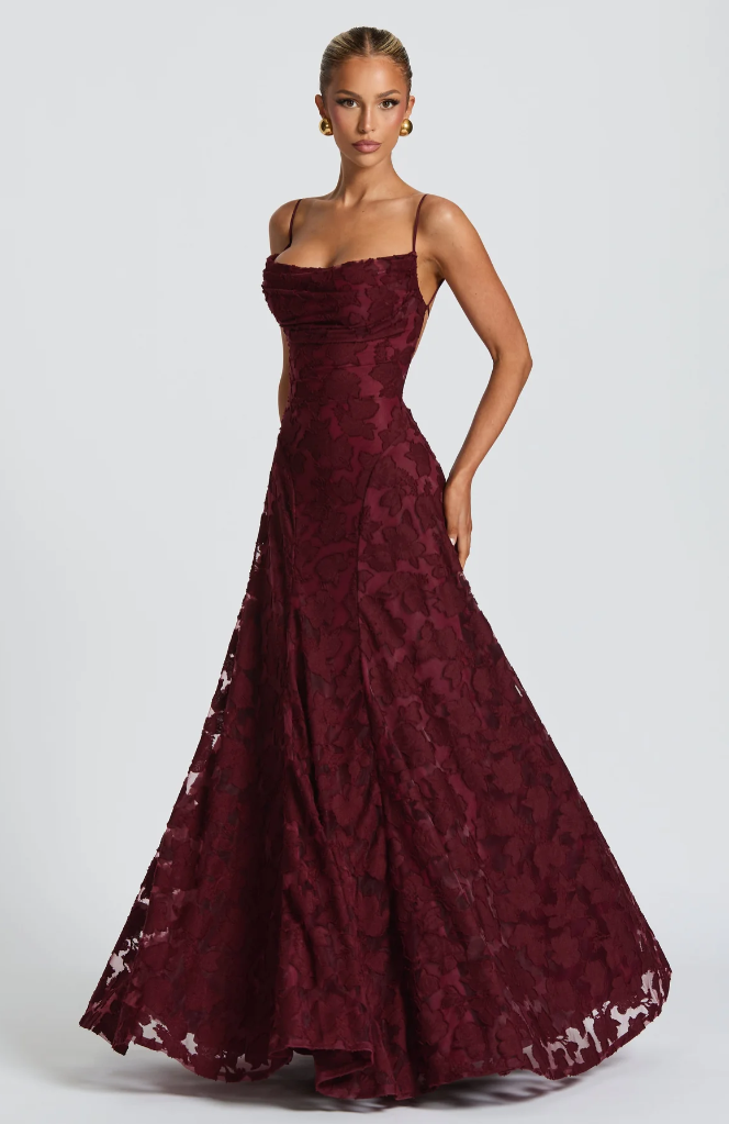 Mabel | Vestido maxi elegante de encaje