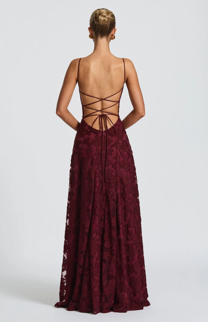 Mabel | Vestido maxi elegante de encaje
