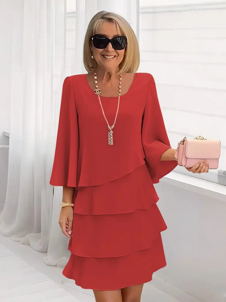 Maria | Vestido elegante y vaporoso con volantes