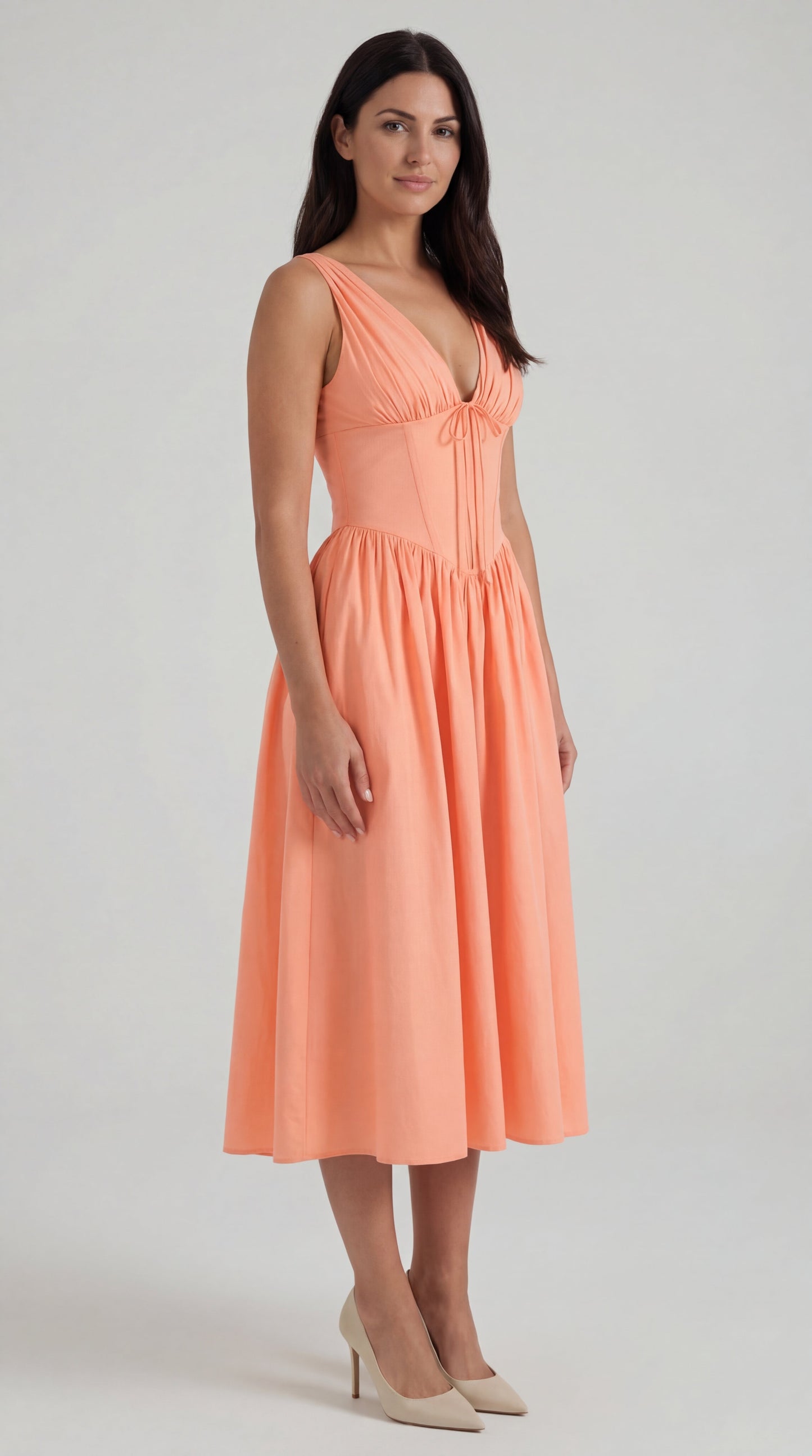 Cassiopeia | Vestido midi con escote en V