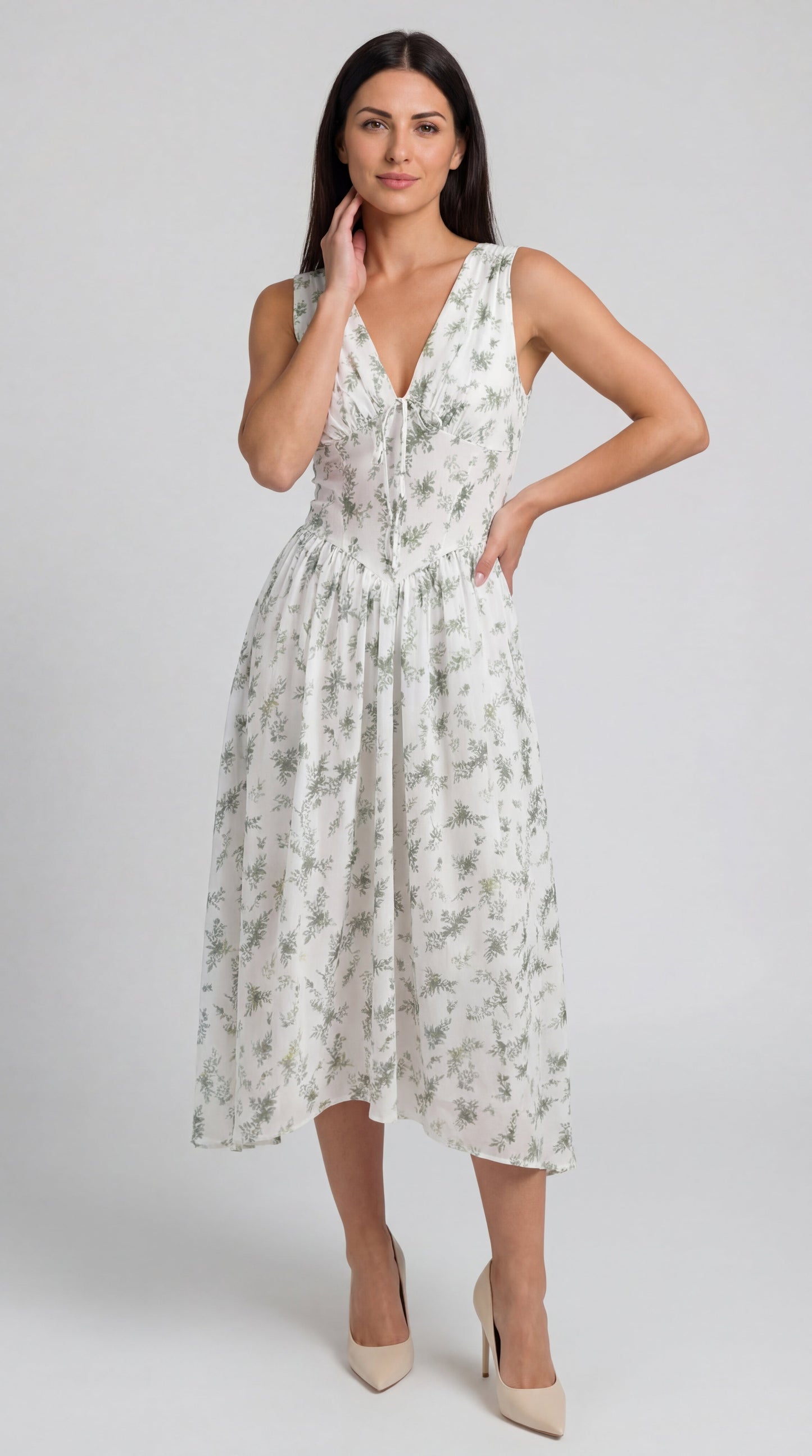 Cassiopeia | Vestido midi con escote en V