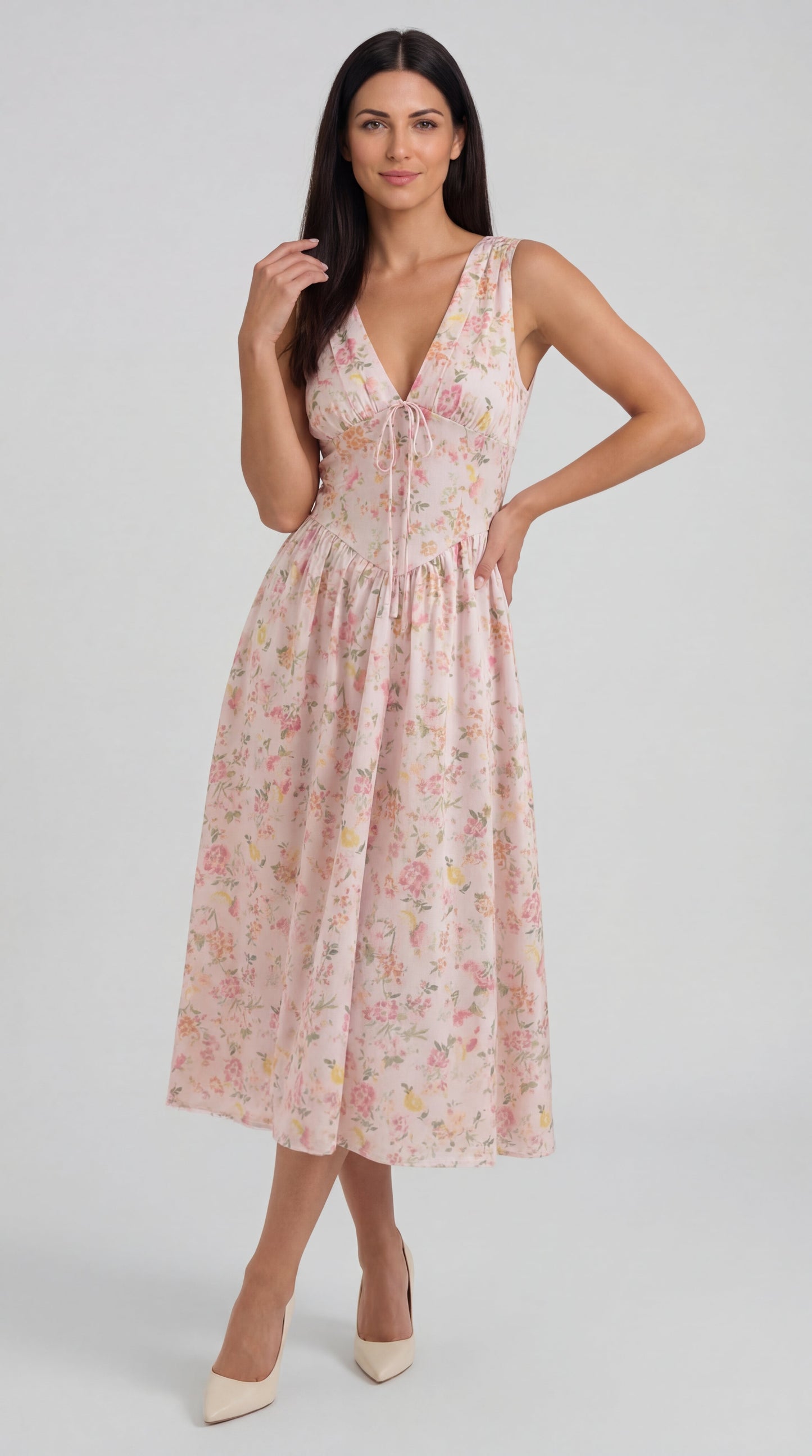 Cassiopeia | Vestido midi con escote en V
