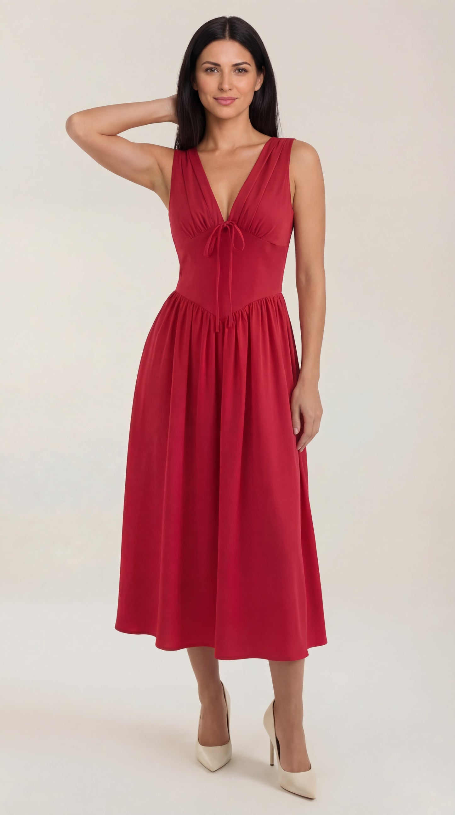 Cassiopeia | Vestido midi con escote en V