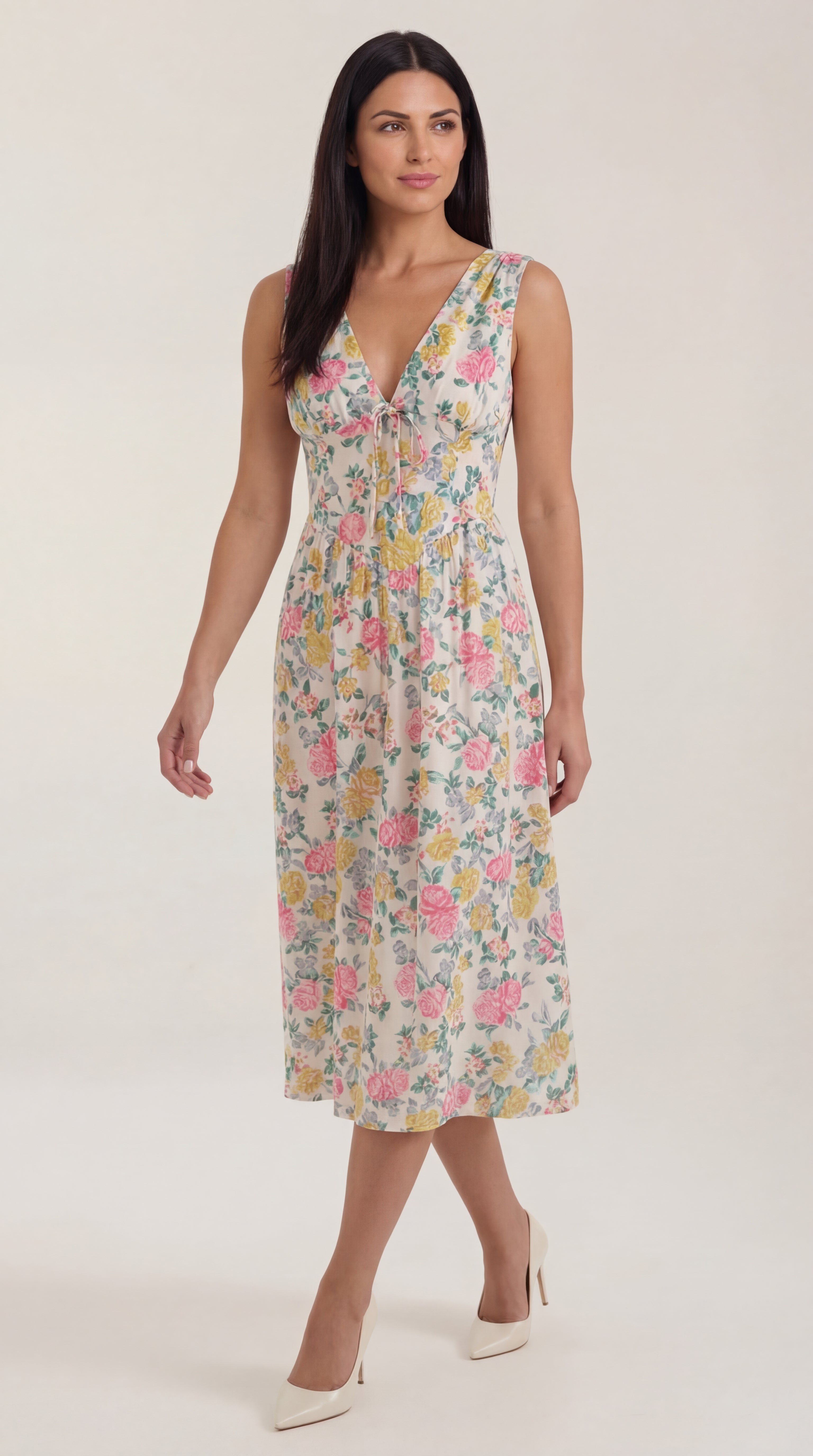 Cassiopeia | Midi dress with V-neckline