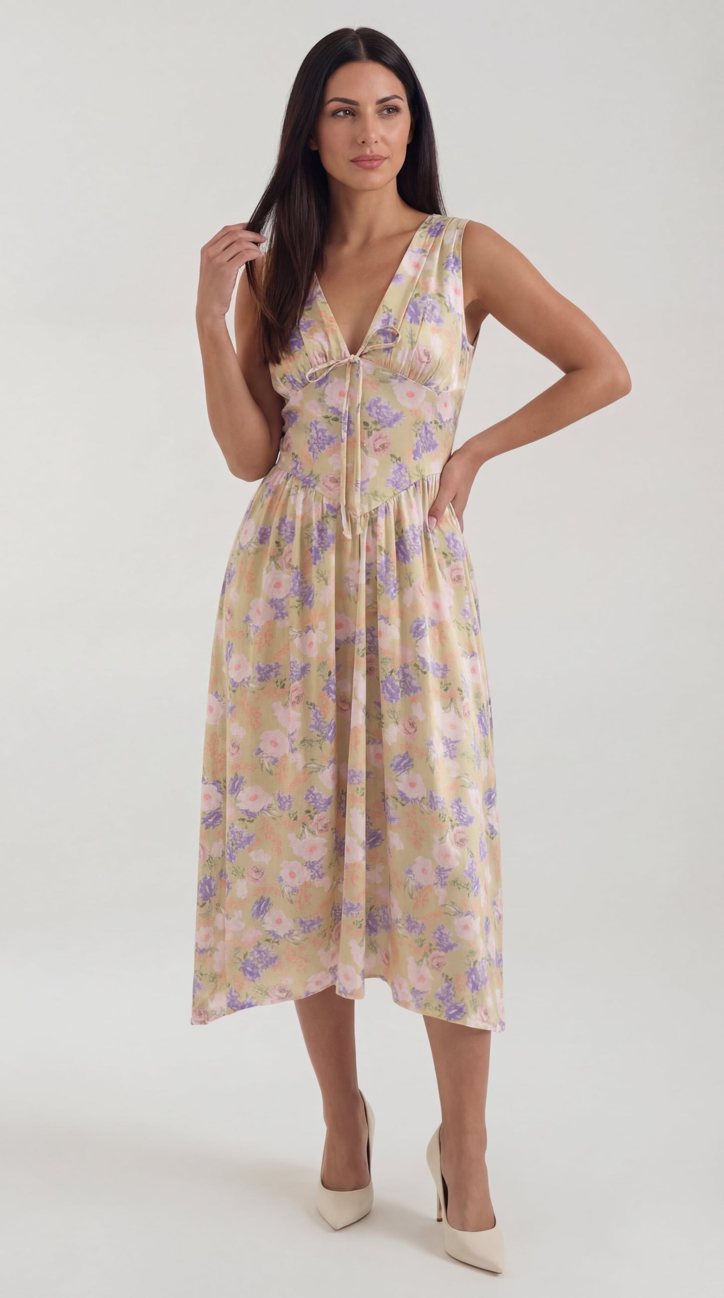 Cassiopeia | Vestido midi con escote en V