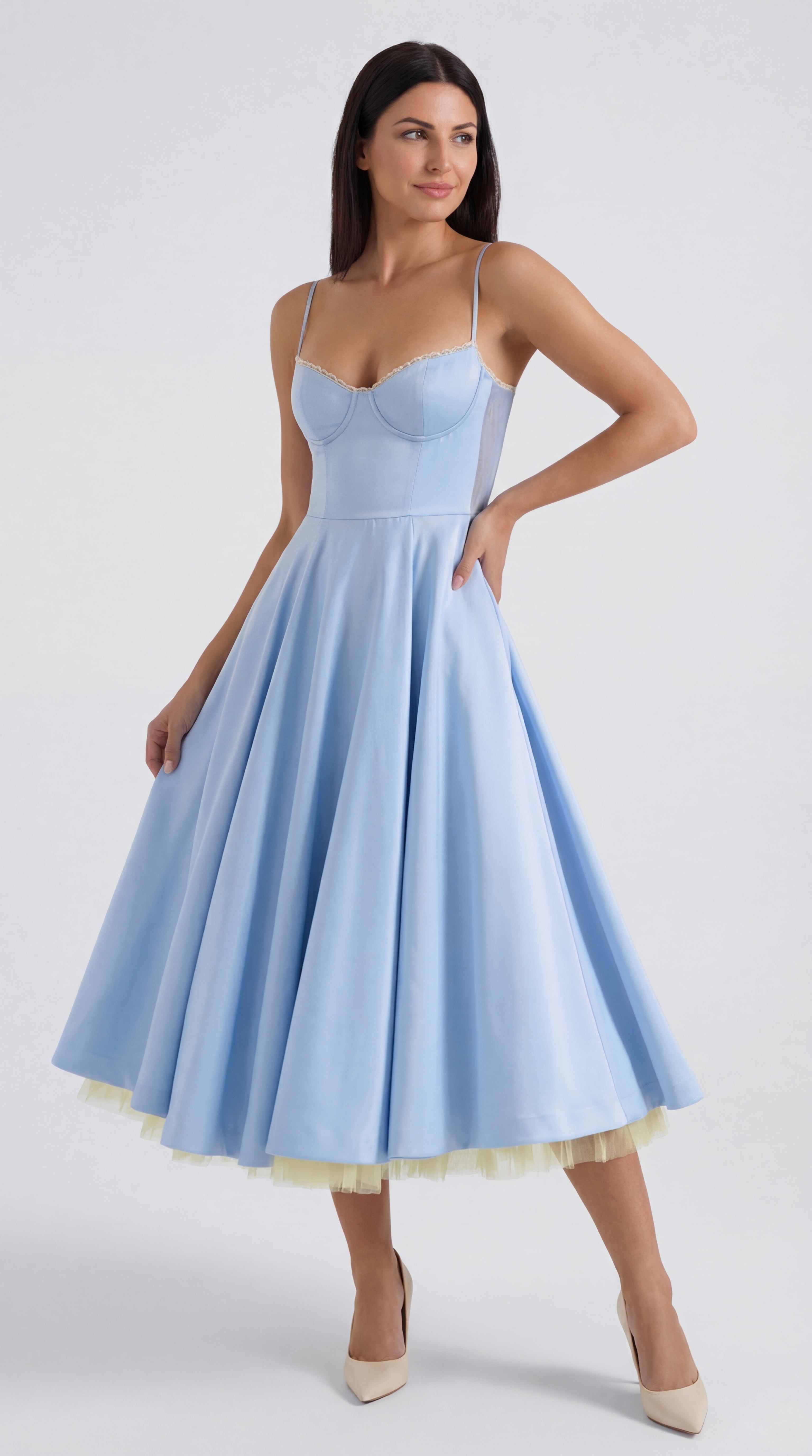 Isold tulle midi dress