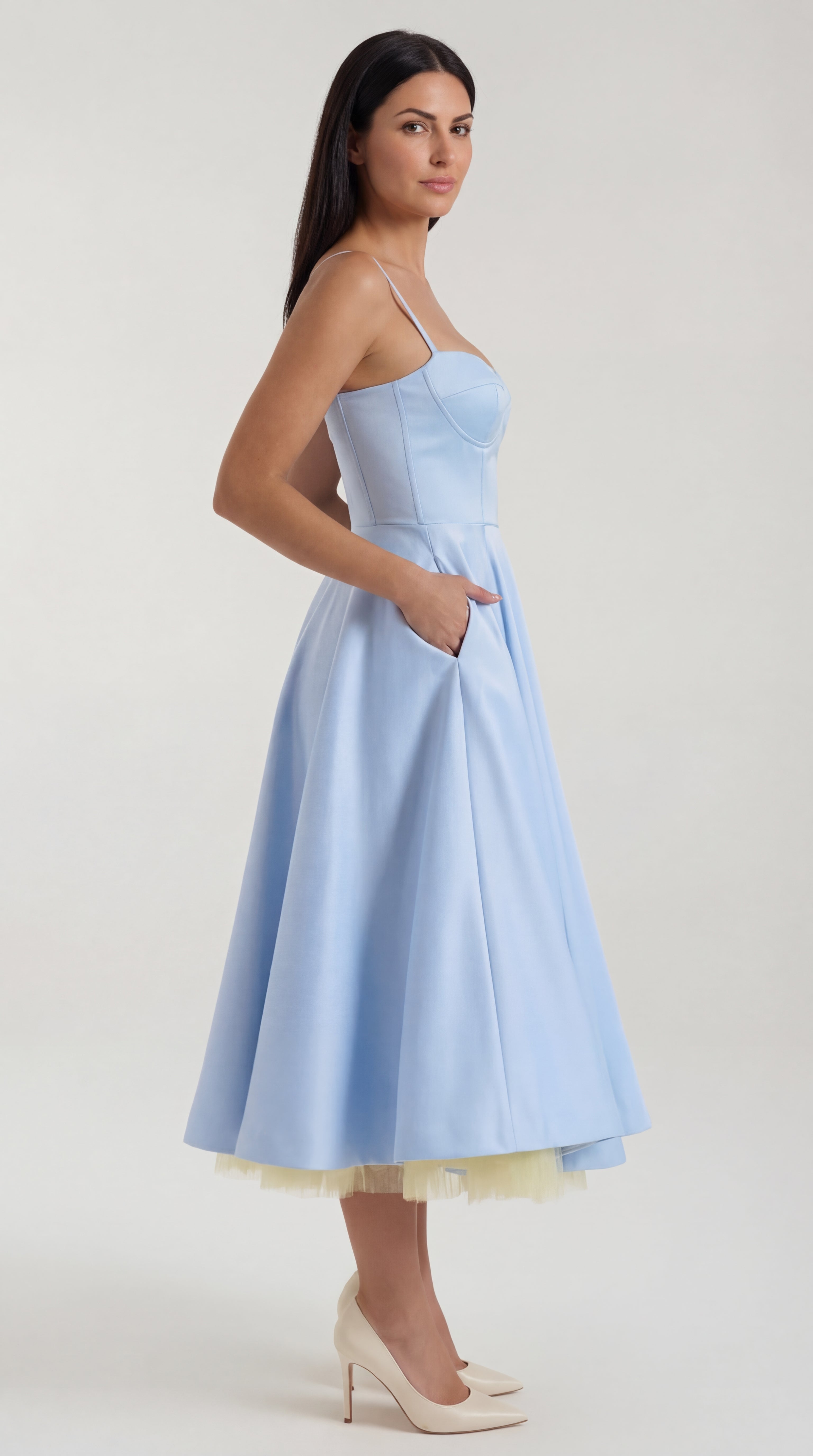 Isold tulle midi dress
