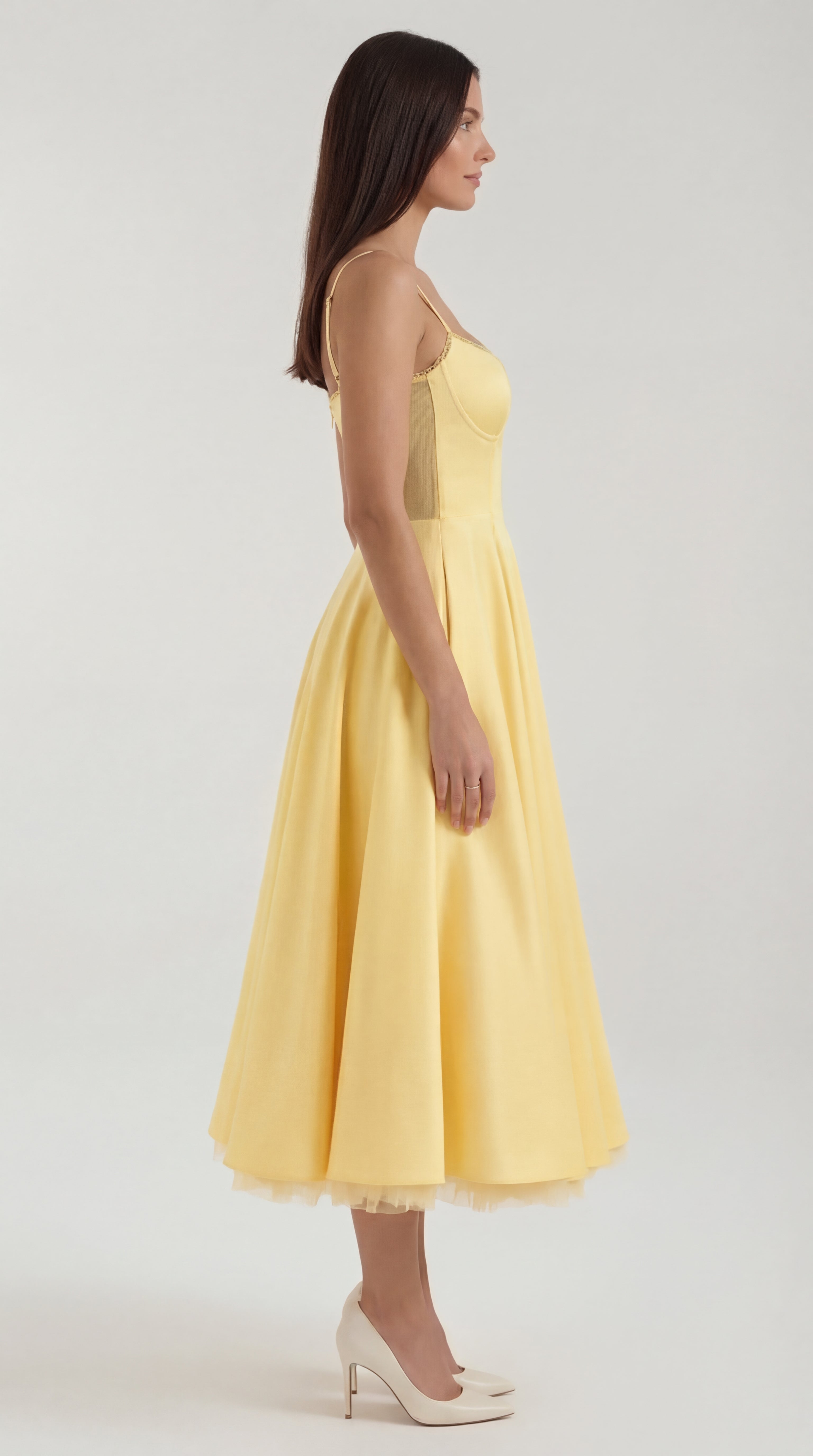 Isold tulle midi dress