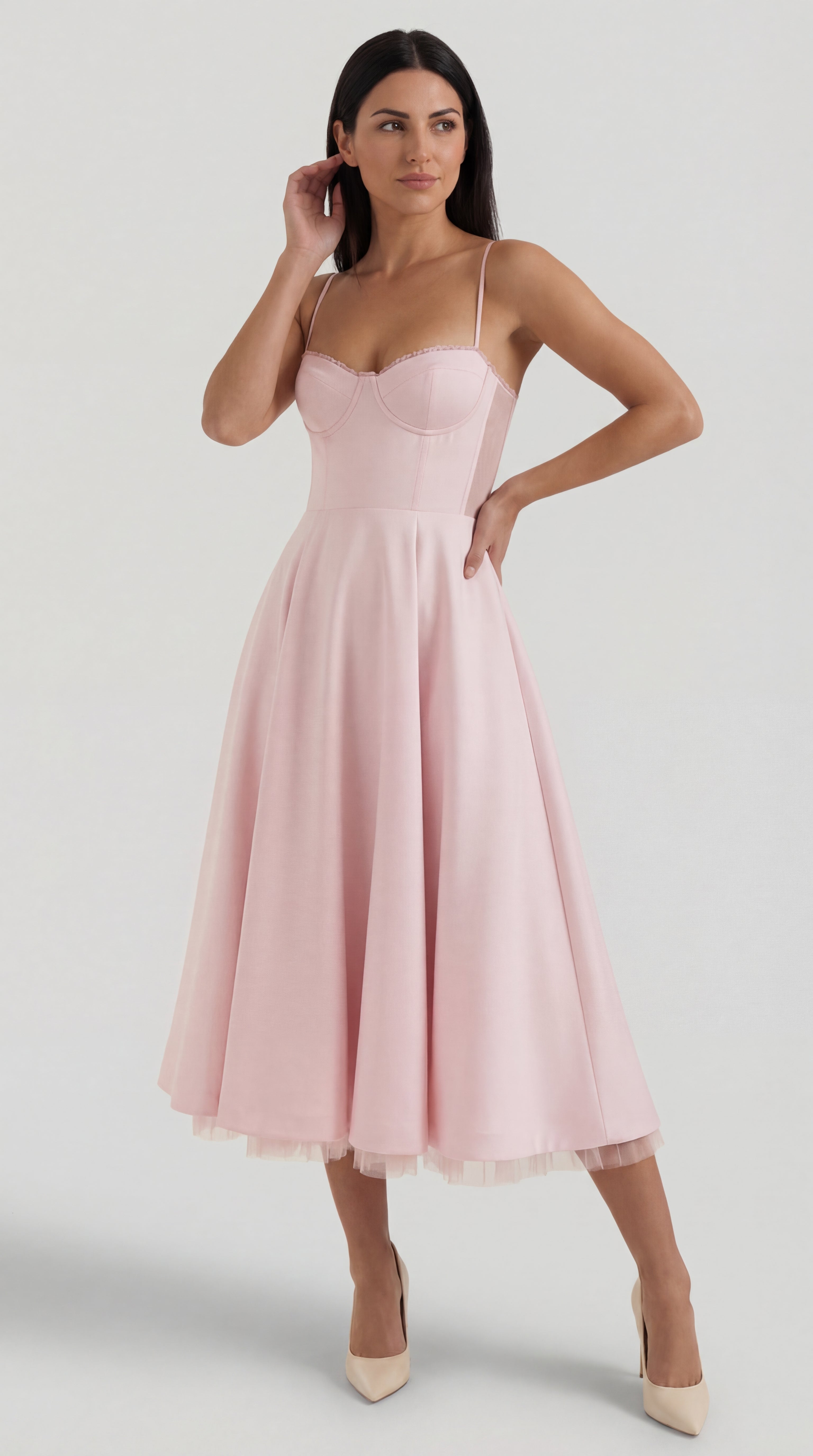 Isold tulle midi dress
