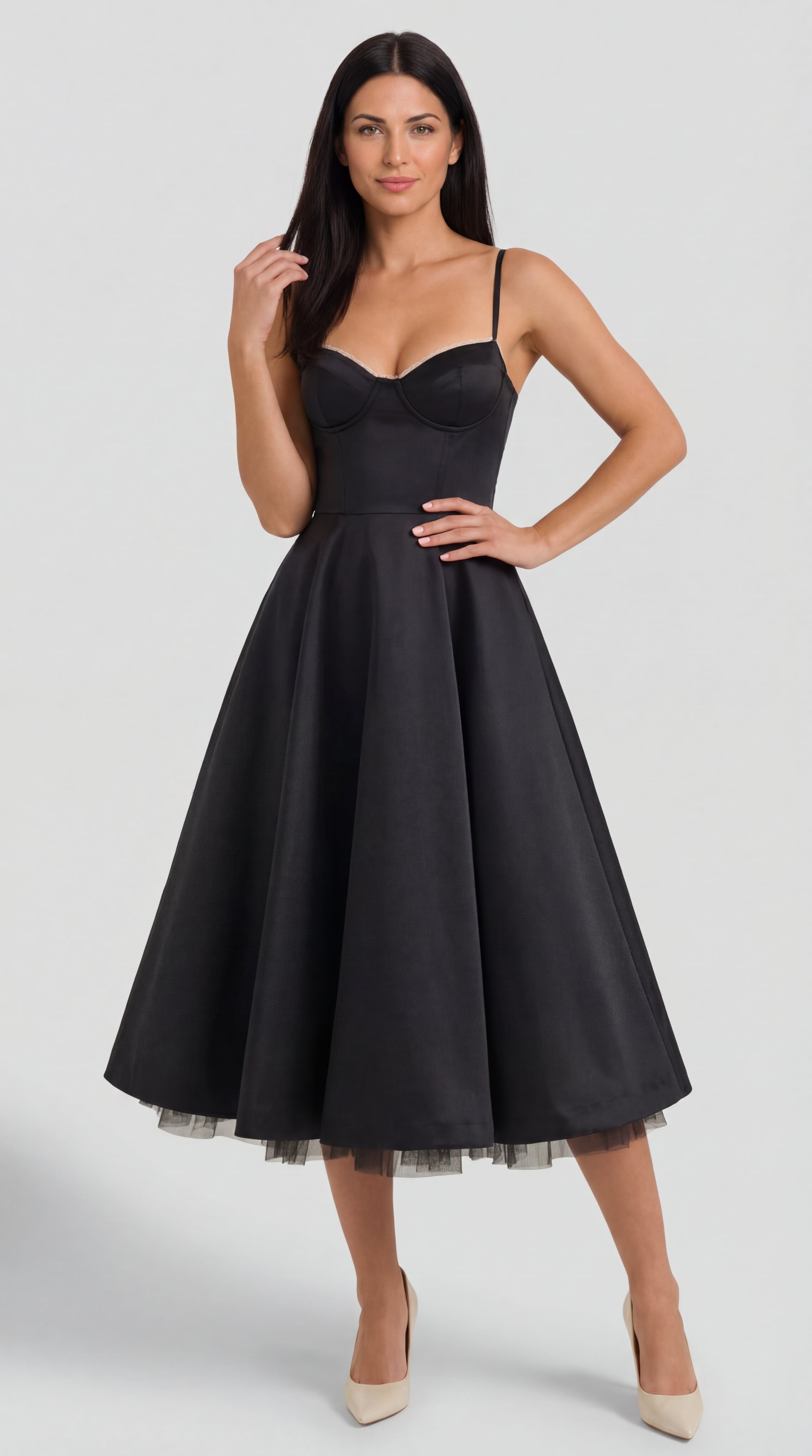 Isold tulle midi dress