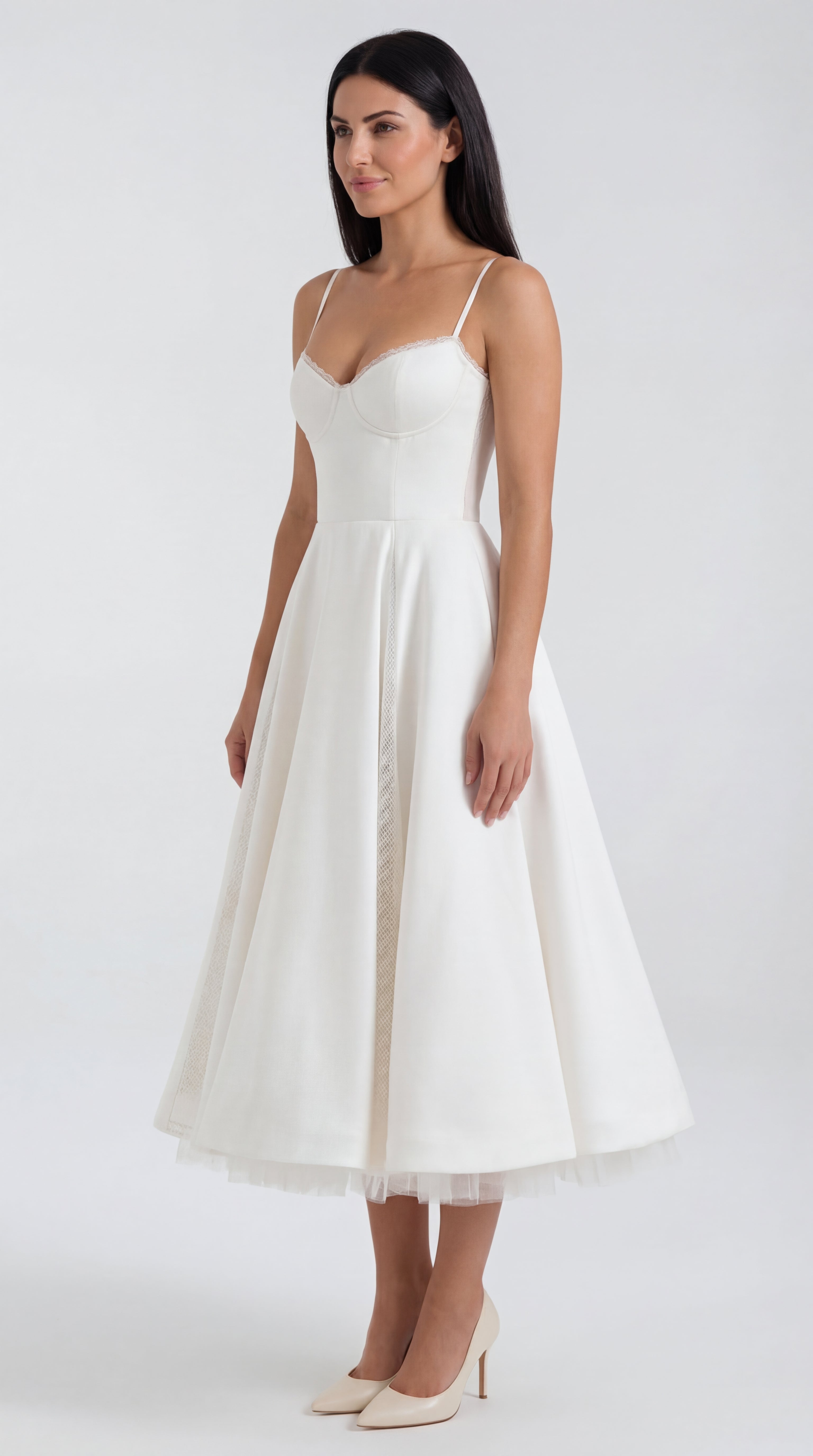 Isold tulle midi dress