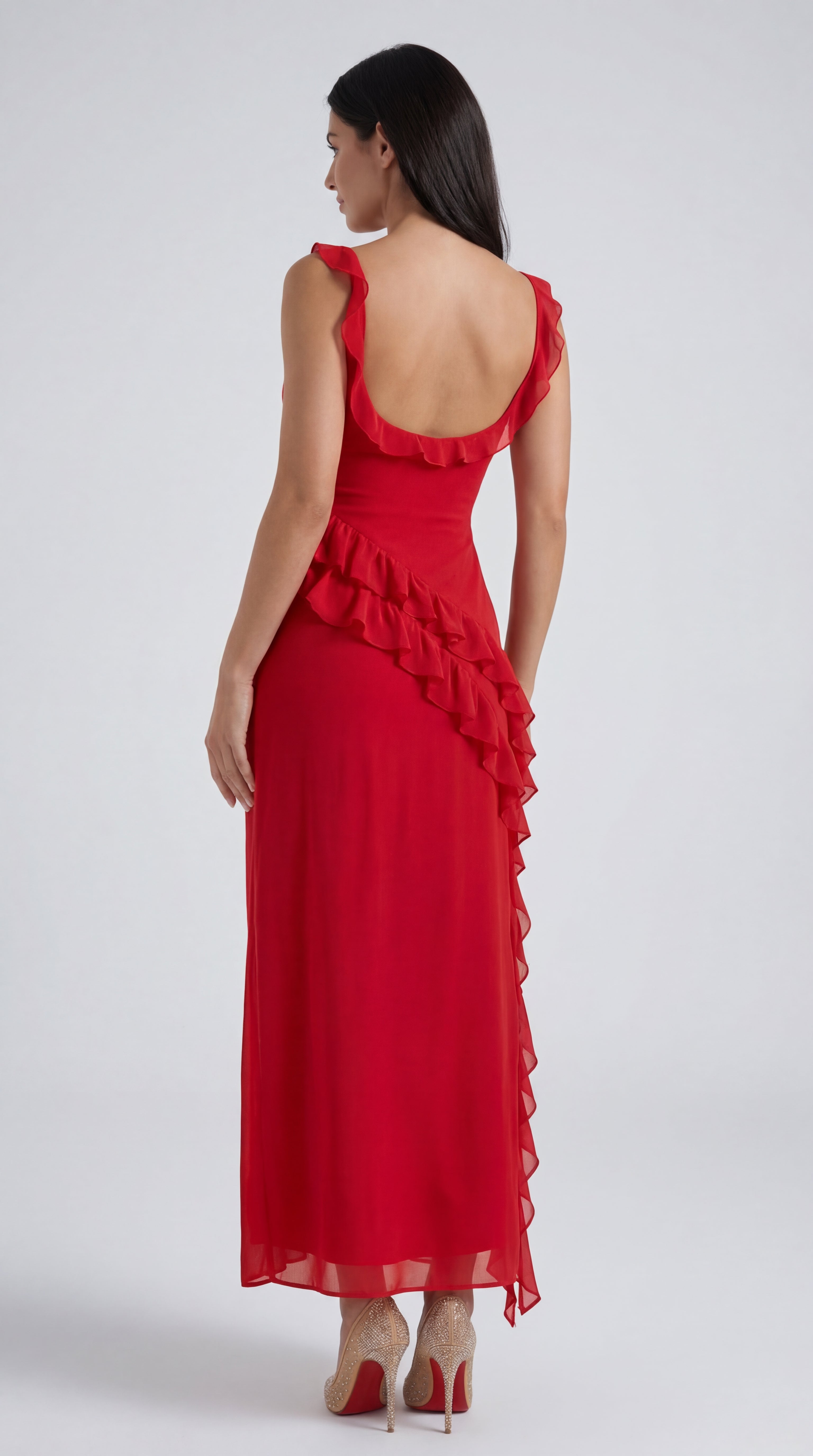 Susan | Long ruffled dress
