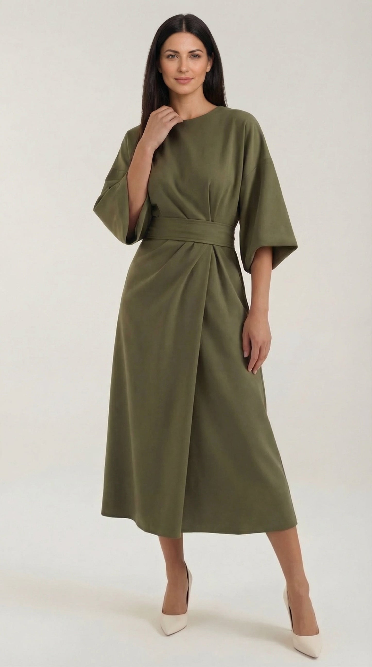 Ana | Vestido largo con cinturón