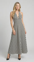 Sandra | Striped V-Neck Maxi Dress