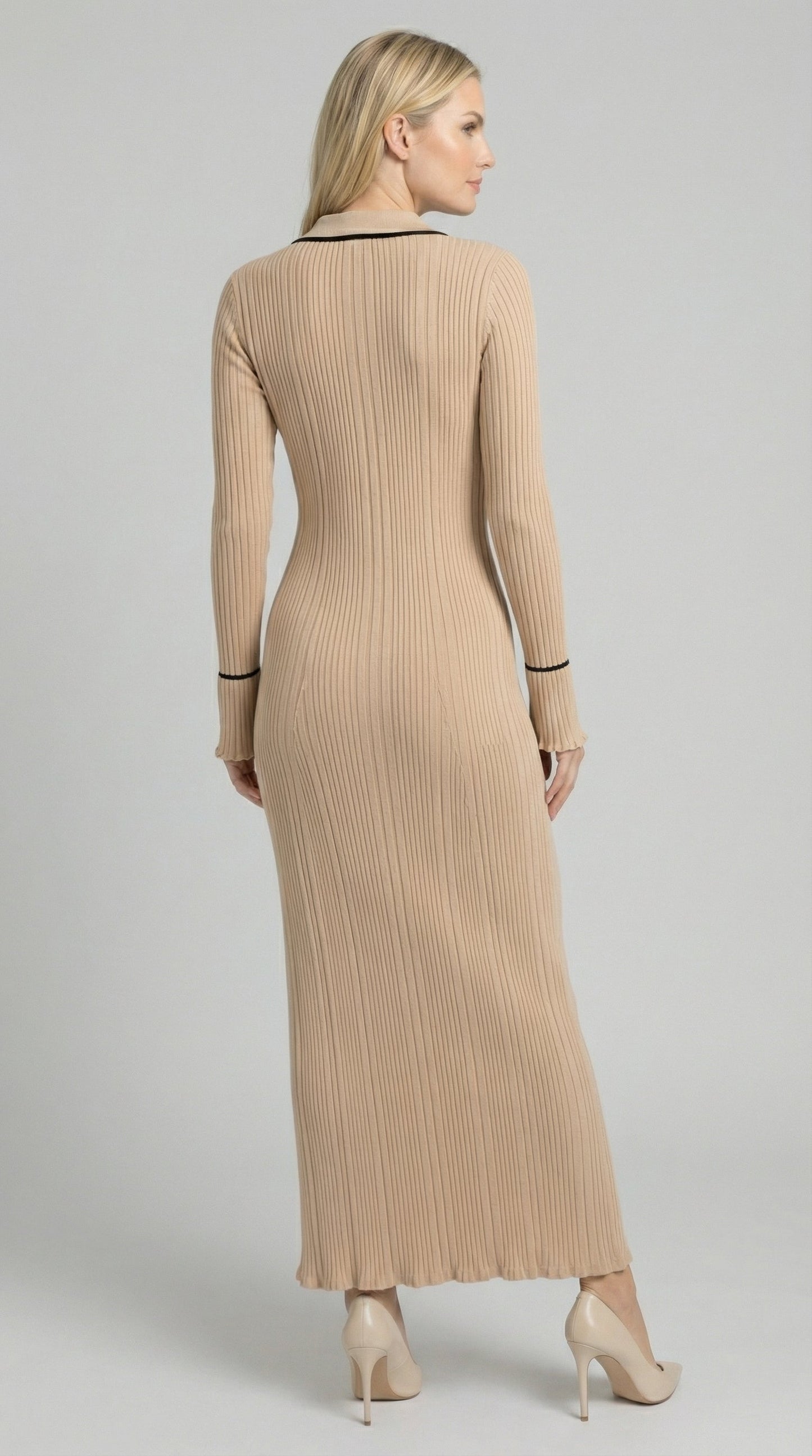 Josephine | Vestido largo ajustado de punto