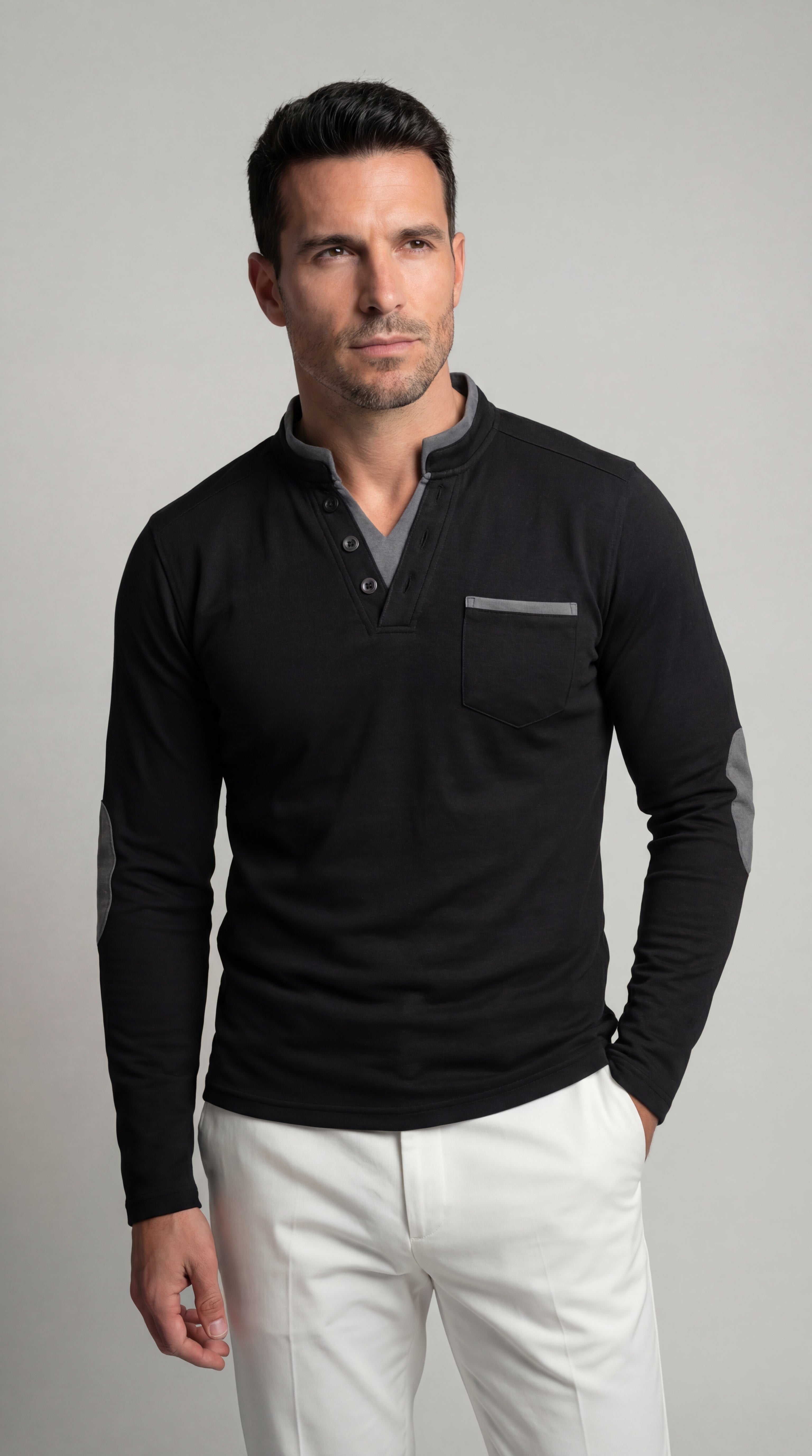 Louis | V-neck long-sleeve shirt