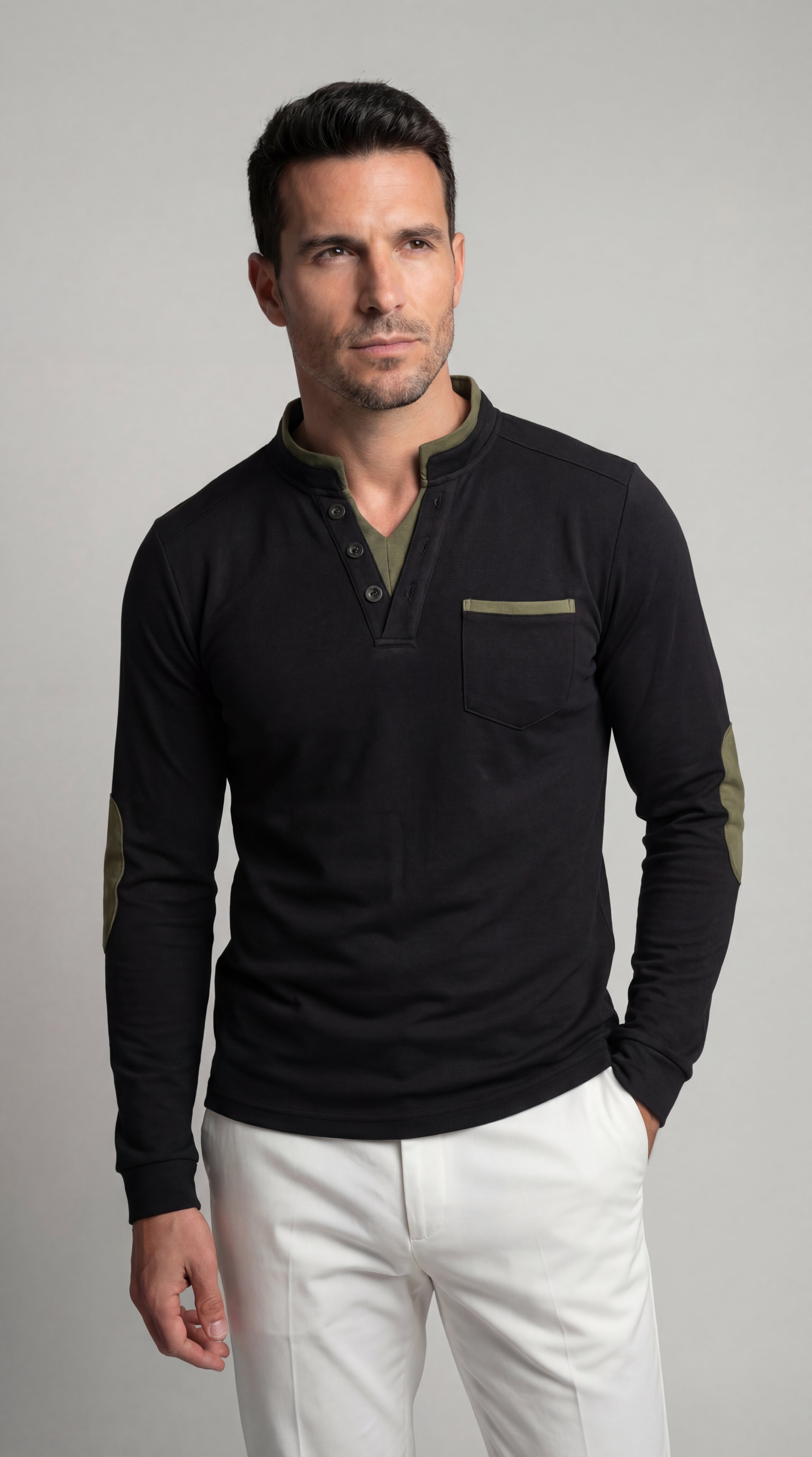 Louis | V-neck long-sleeve shirt