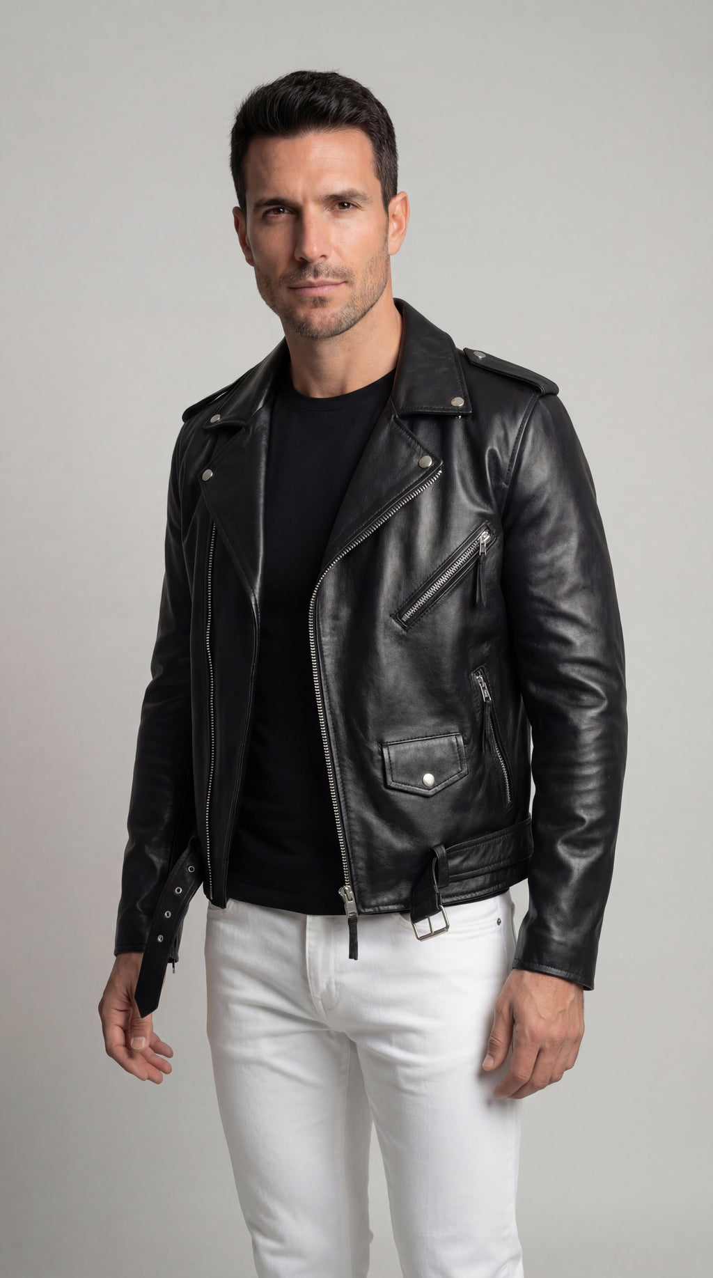 Austin | Leather Bomber Jacket
