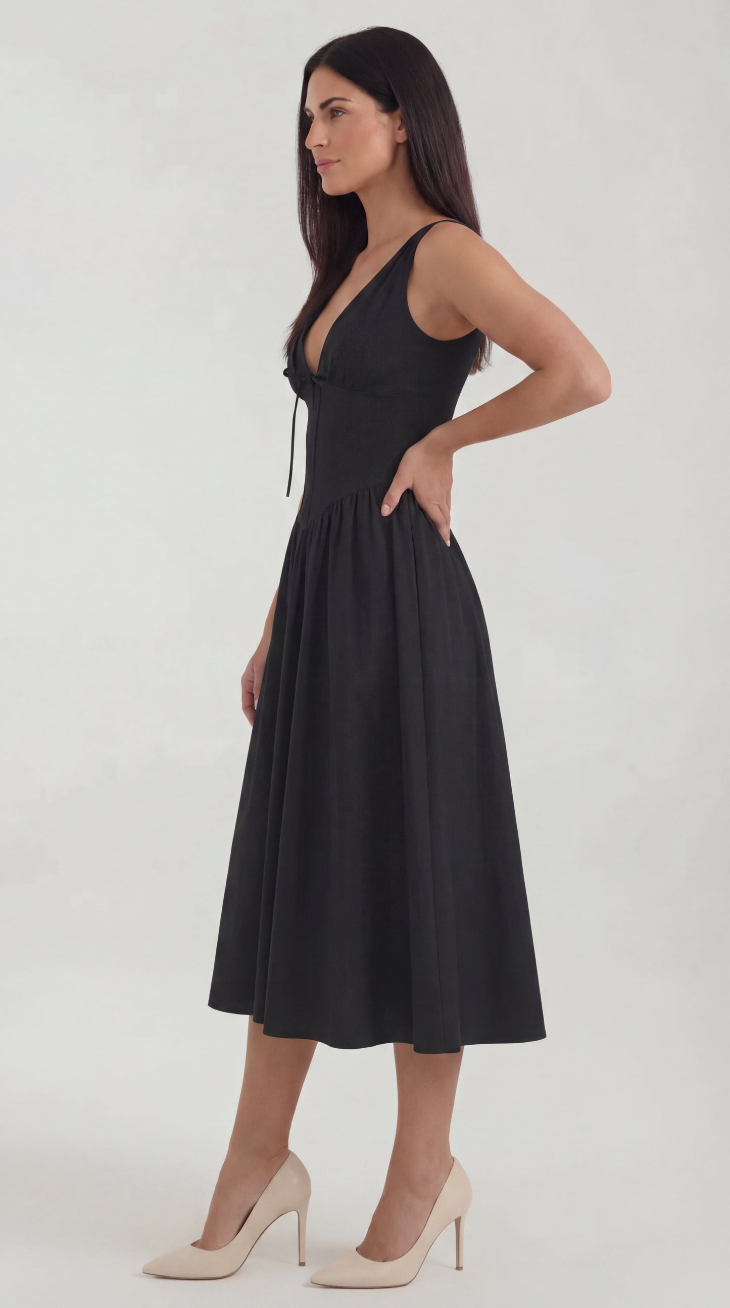 Cassiopeia | Vestido midi con escote en V