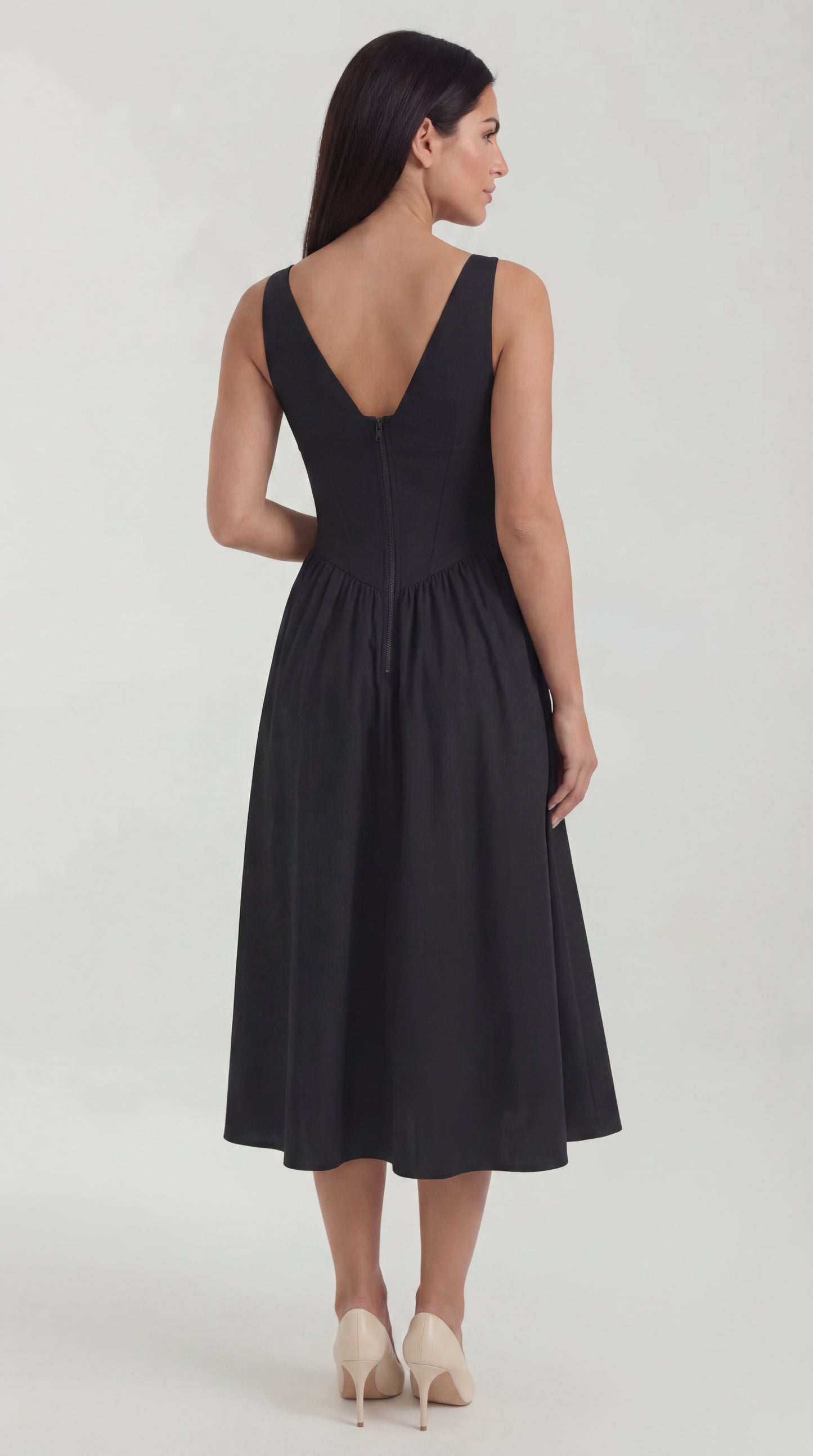 Cassiopeia | Vestido midi con escote en V