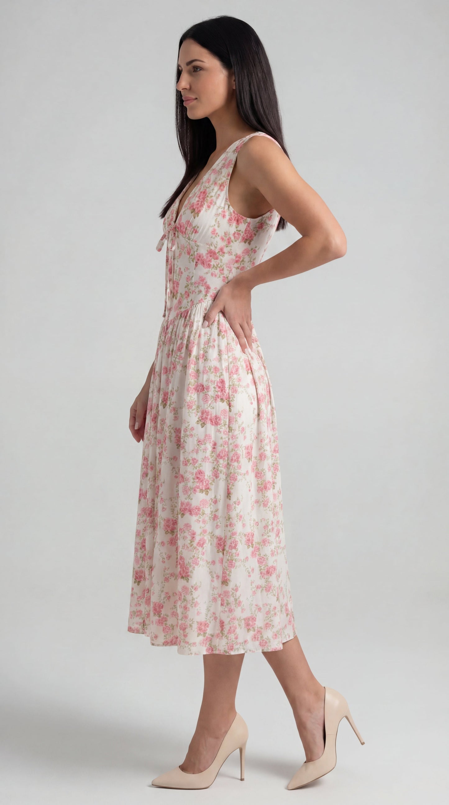 Cassiopeia | Vestido midi con escote en V