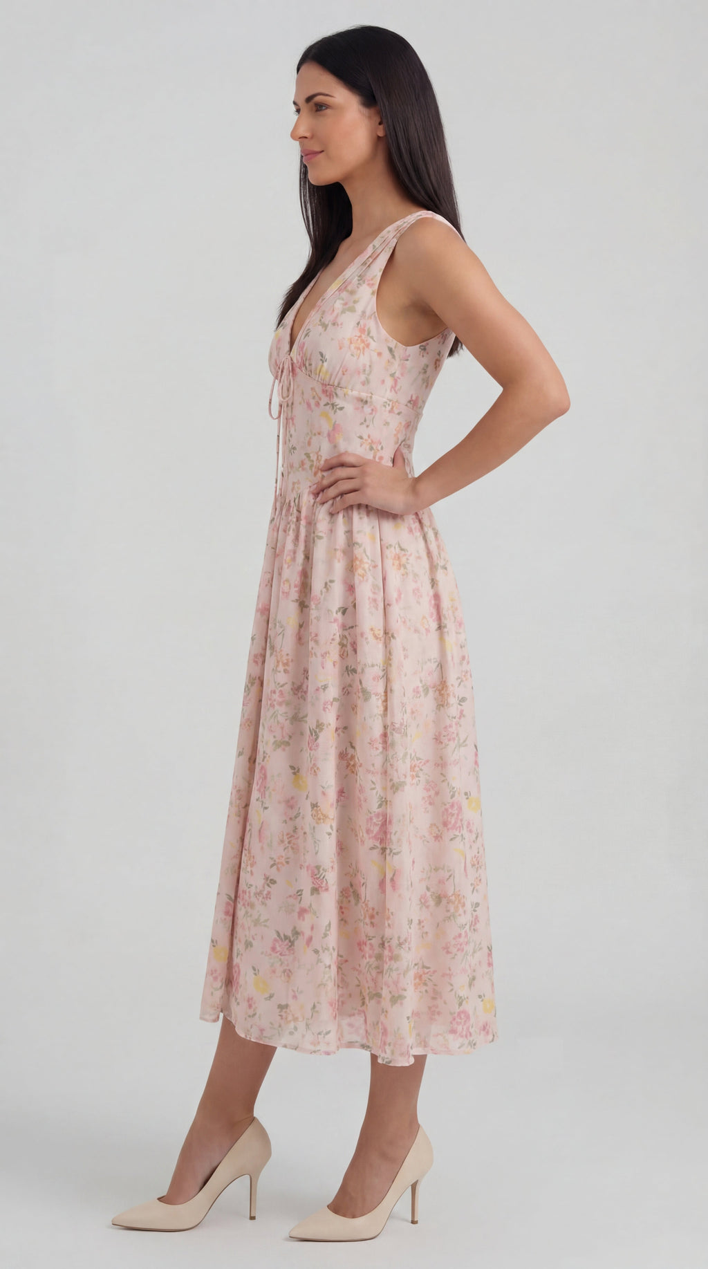 Cassiopeia | Midi dress with V-neckline
