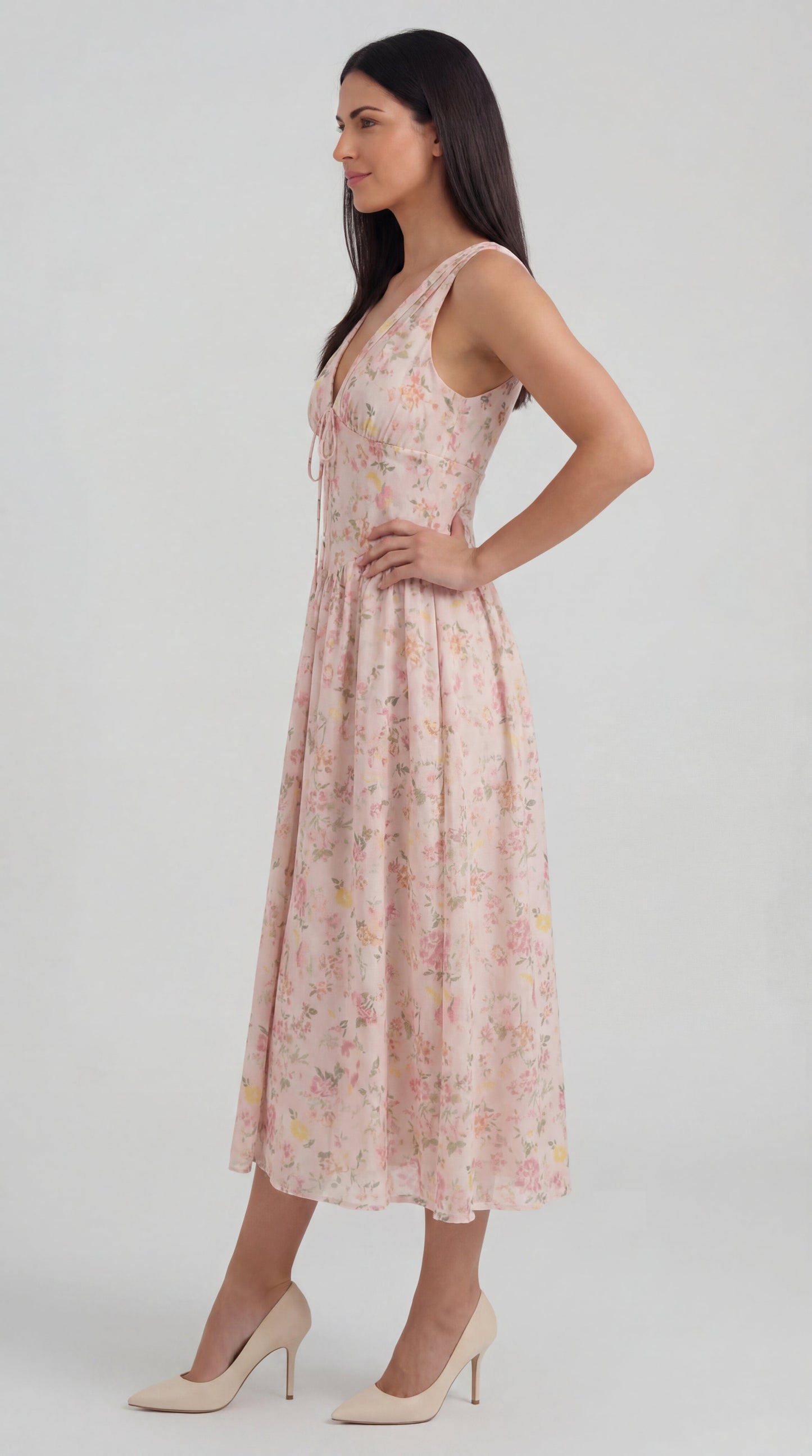 Cassiopeia | Vestido midi con escote en V