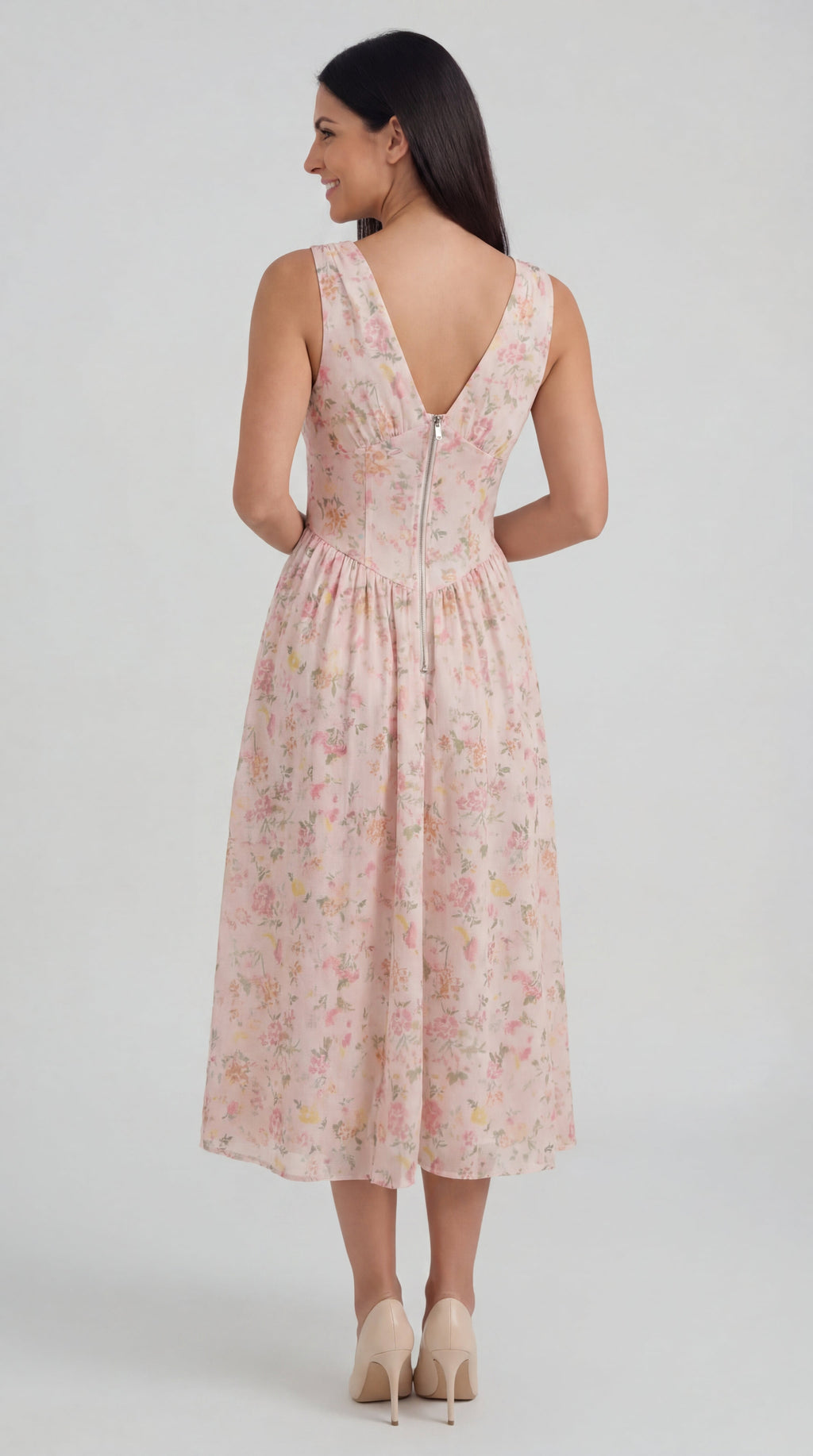 Cassiopeia | Midi dress with V-neckline