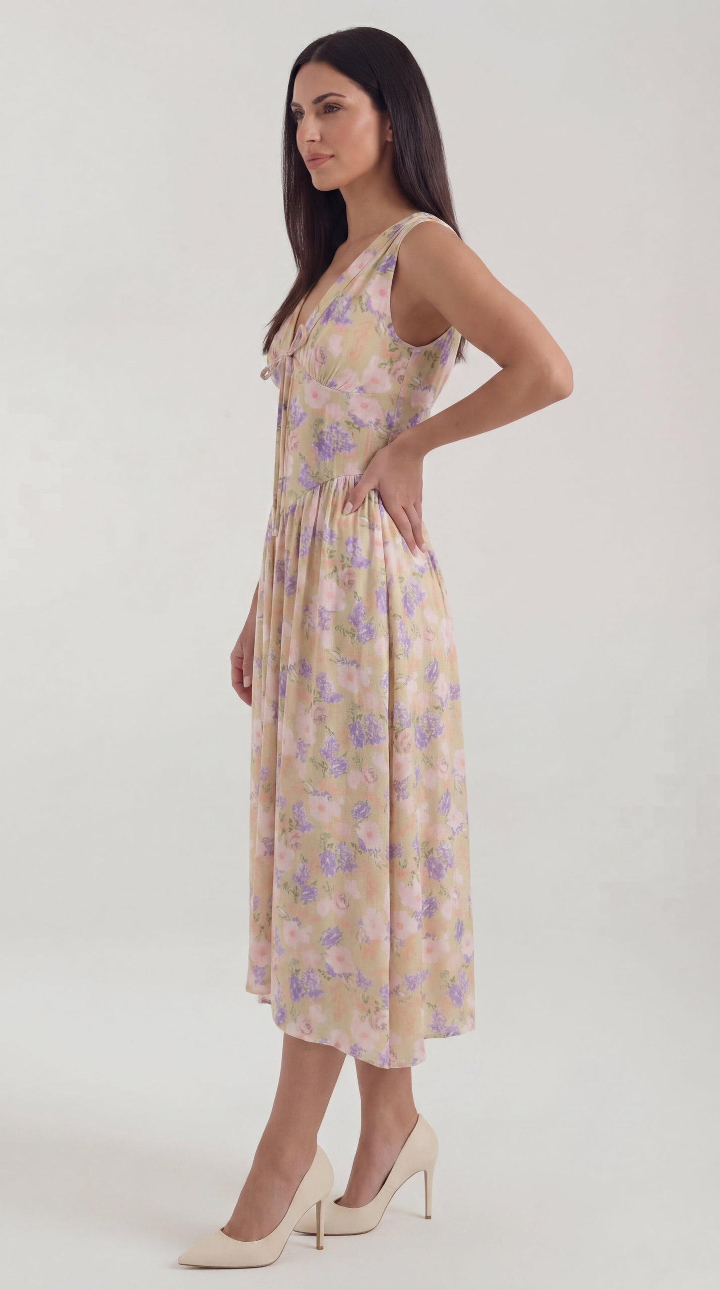 Cassiopeia | Vestido midi con escote en V