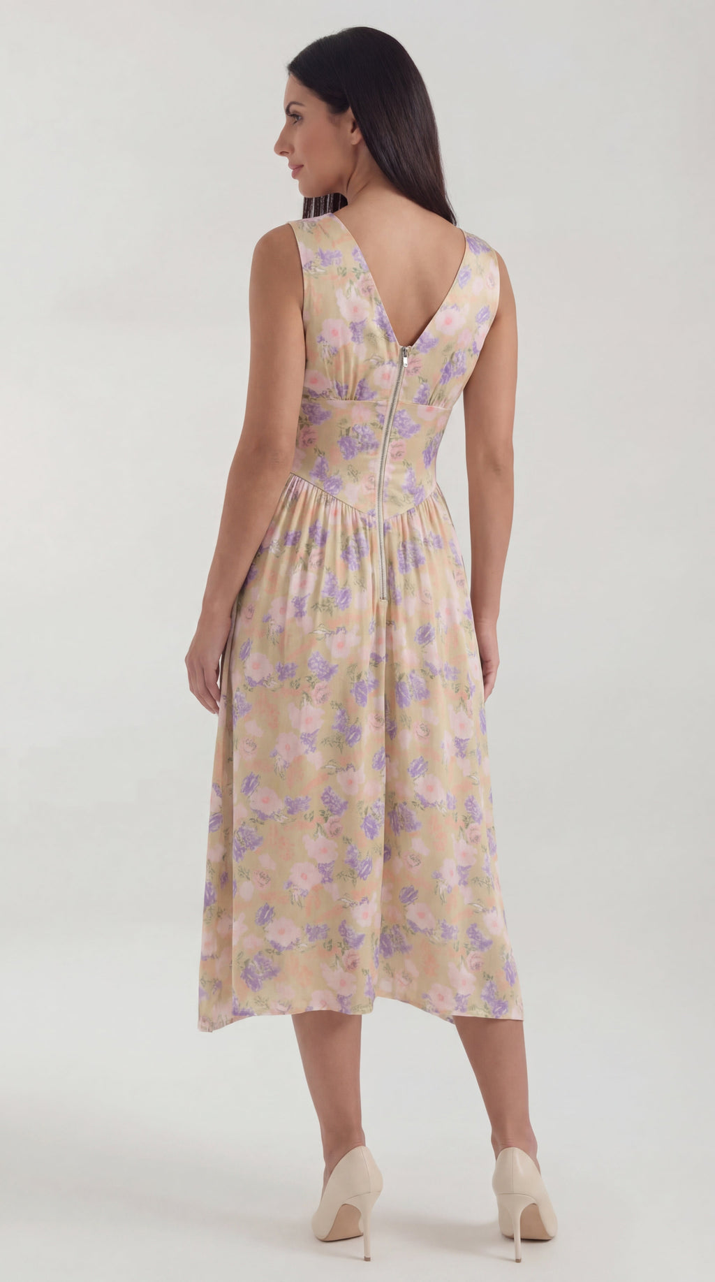 Cassiopeia | Midi dress with V-neckline