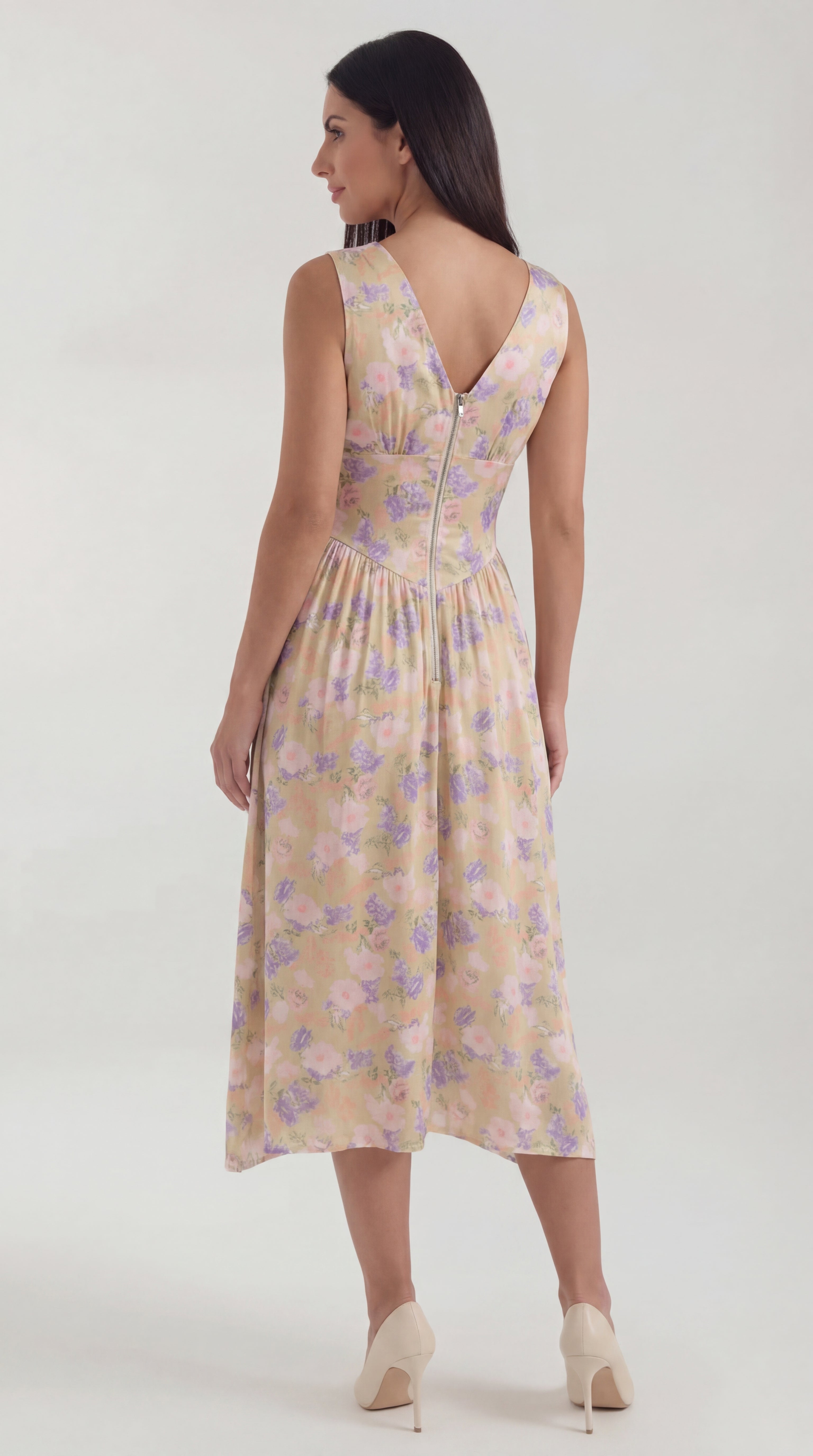 Cassiopeia | Midi dress with V-neckline