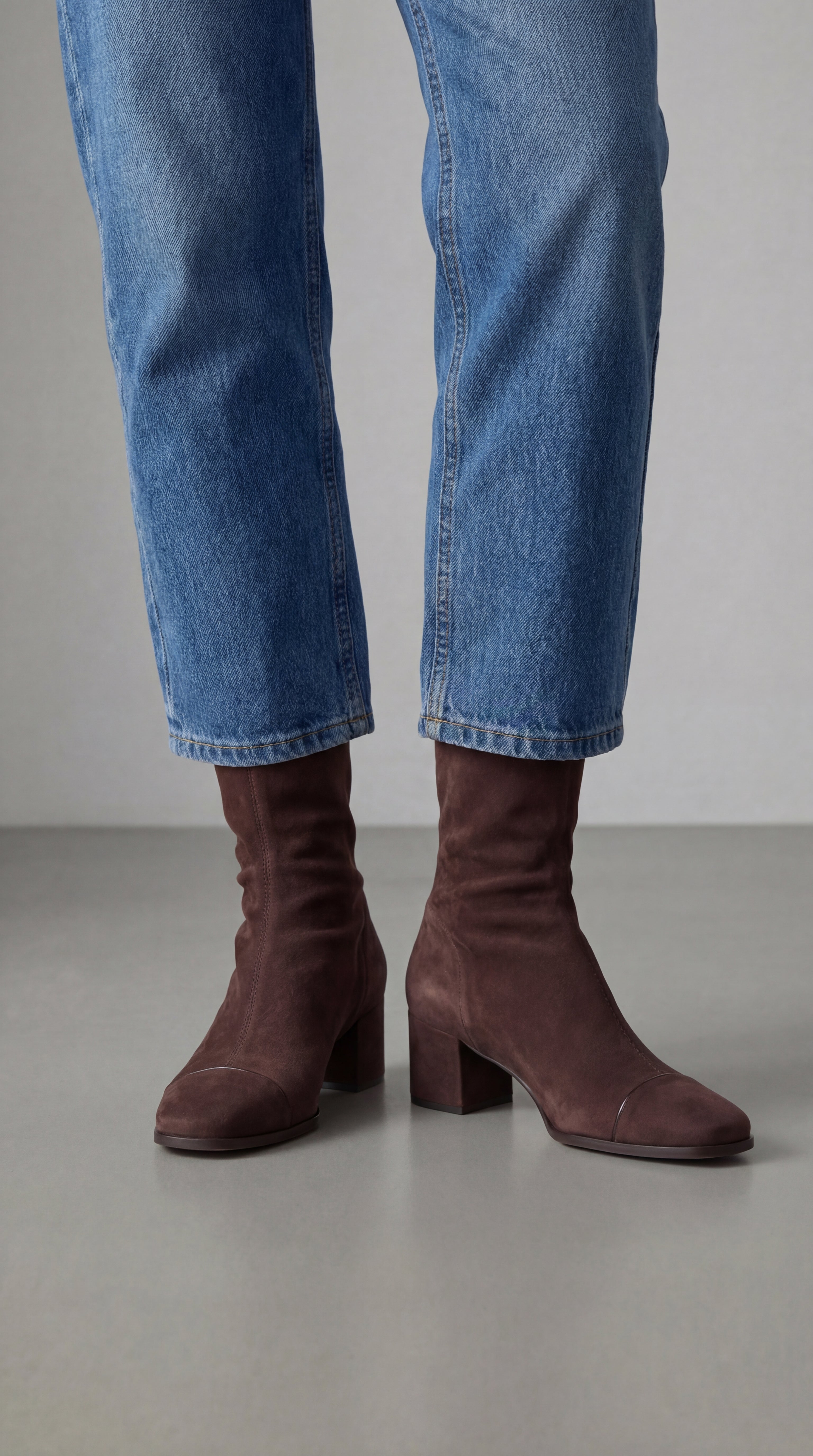 Isaline | Elegant ankle boots with block heels